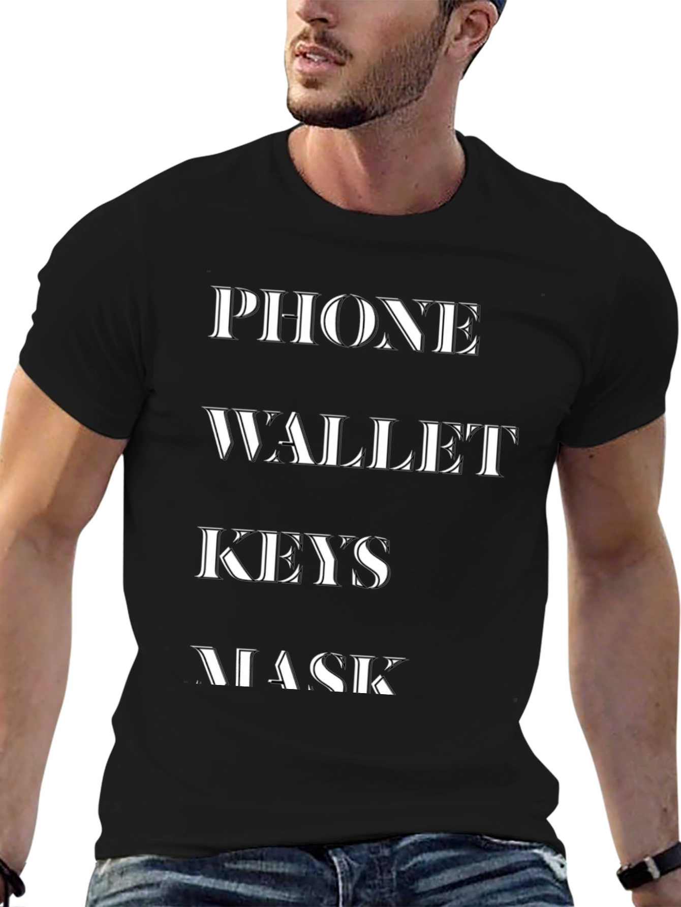 Phone Wallet Keys Mask T-Shirt