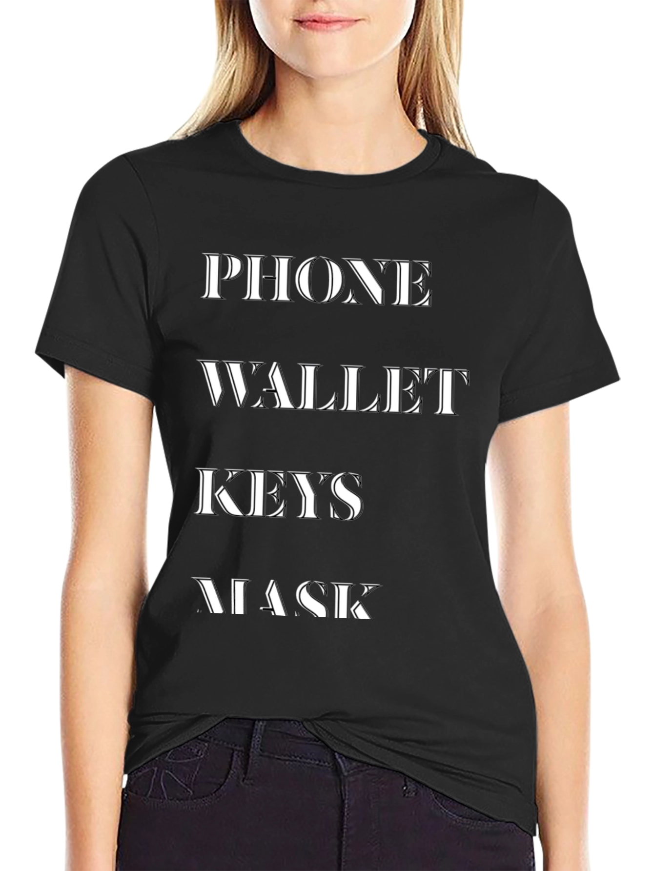 Phone Wallet Keys Mask T-Shirt