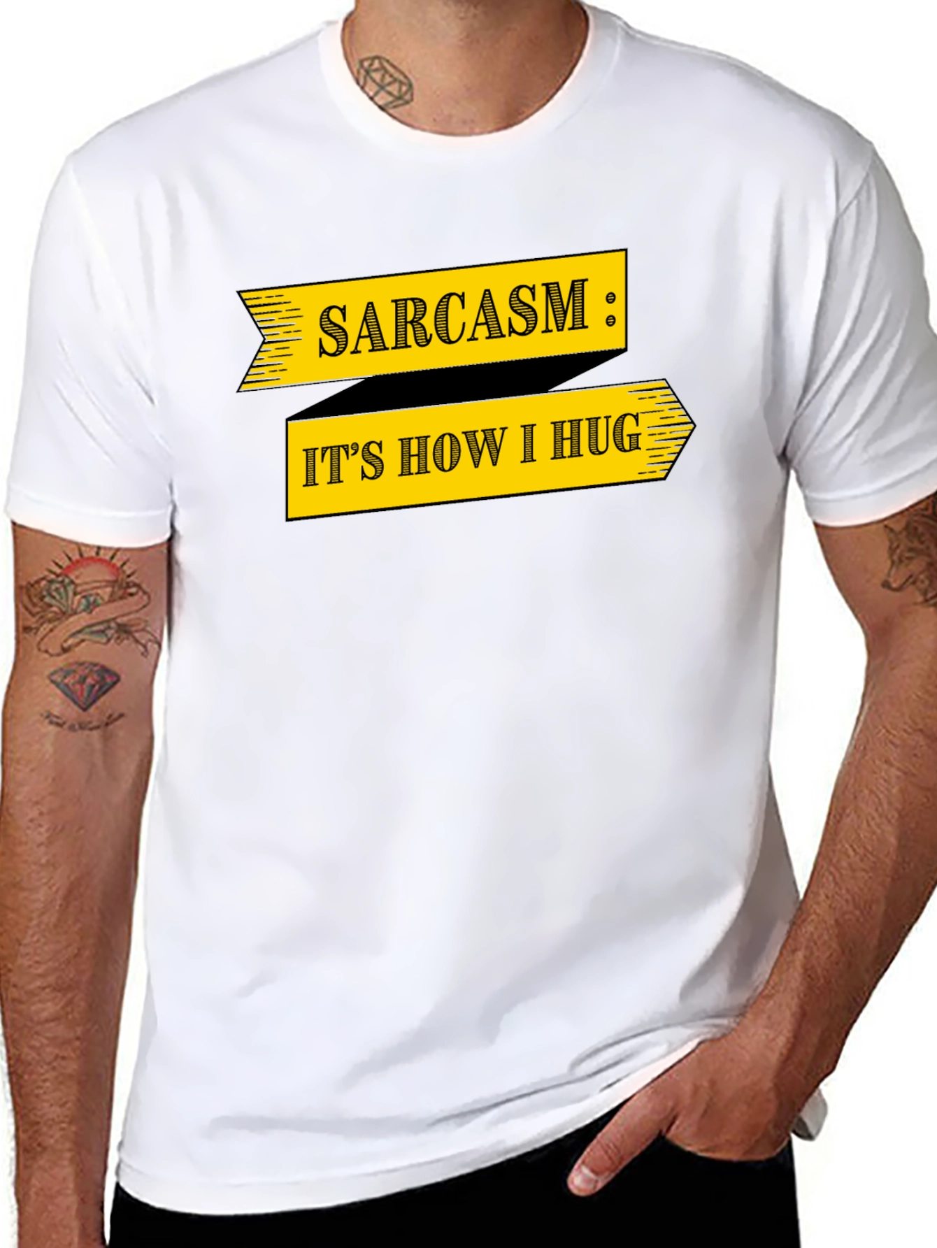 Sarcasm T-Shirt: Its How I Hug Funny Graphic Tee