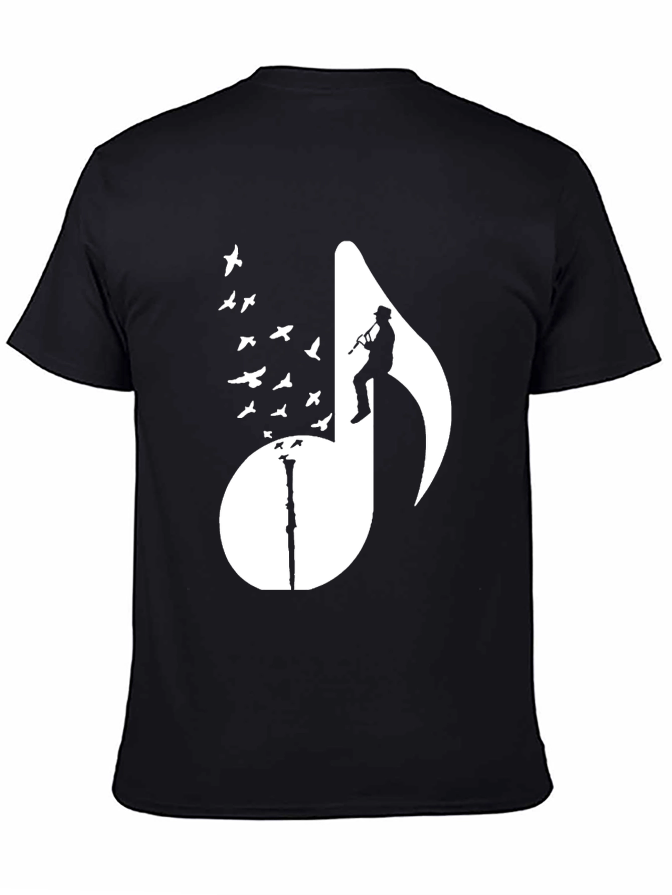 Musical Note Bird T-Shirt - Stylish Graphic Tee