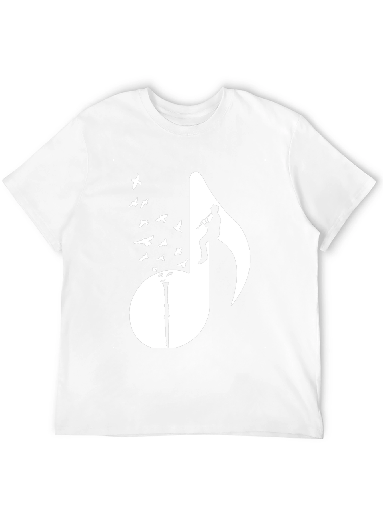 Musical Note Bird T-Shirt - Stylish Graphic Tee