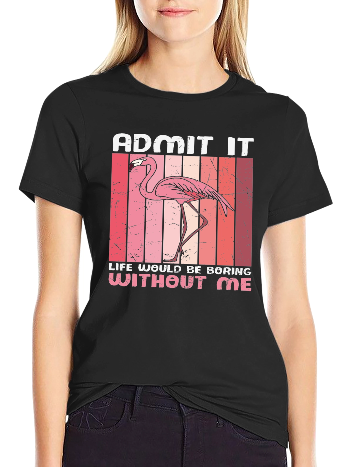 Funny Flamingo Graphic Tee - Admit It!