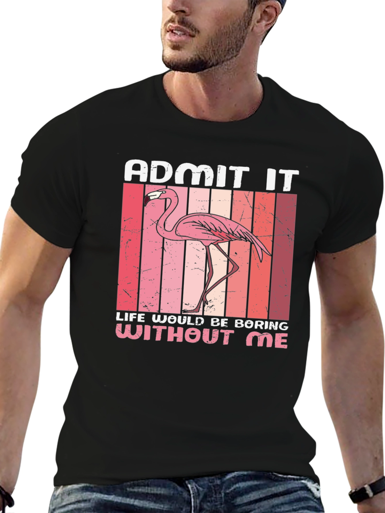 Funny Flamingo Graphic Tee - Admit It!