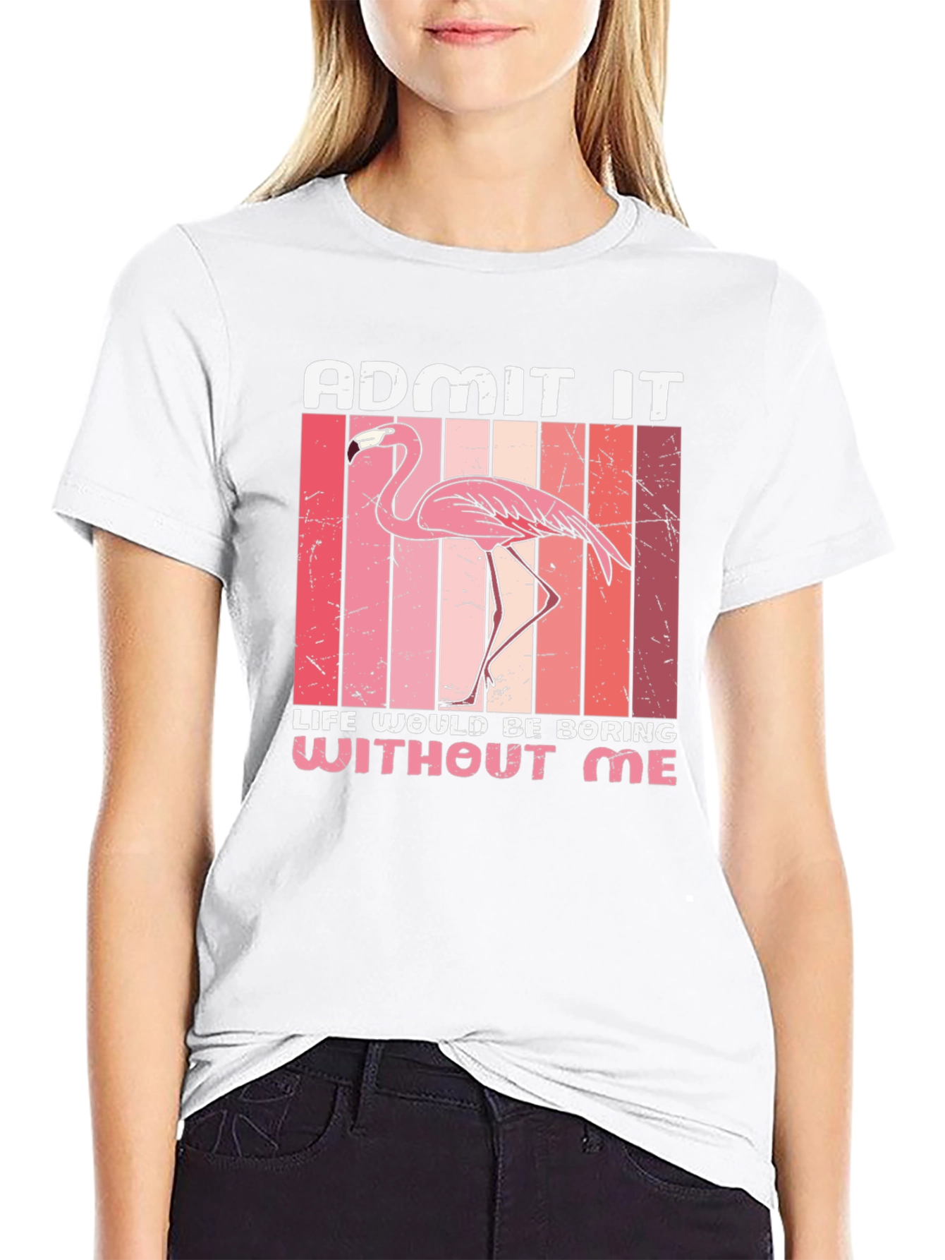 Funny Flamingo Graphic Tee - Admit It!