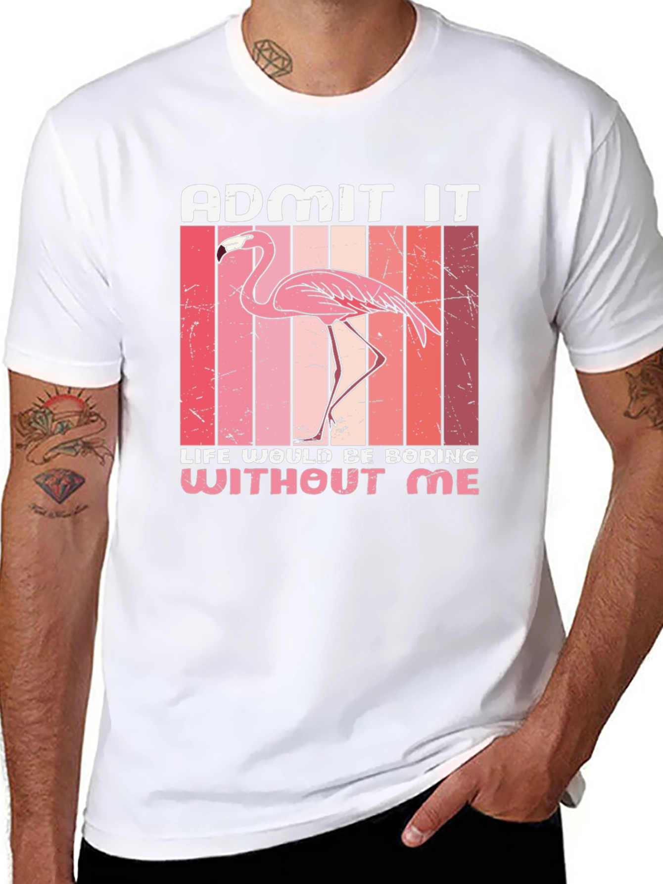 Funny Flamingo Graphic Tee - Admit It!