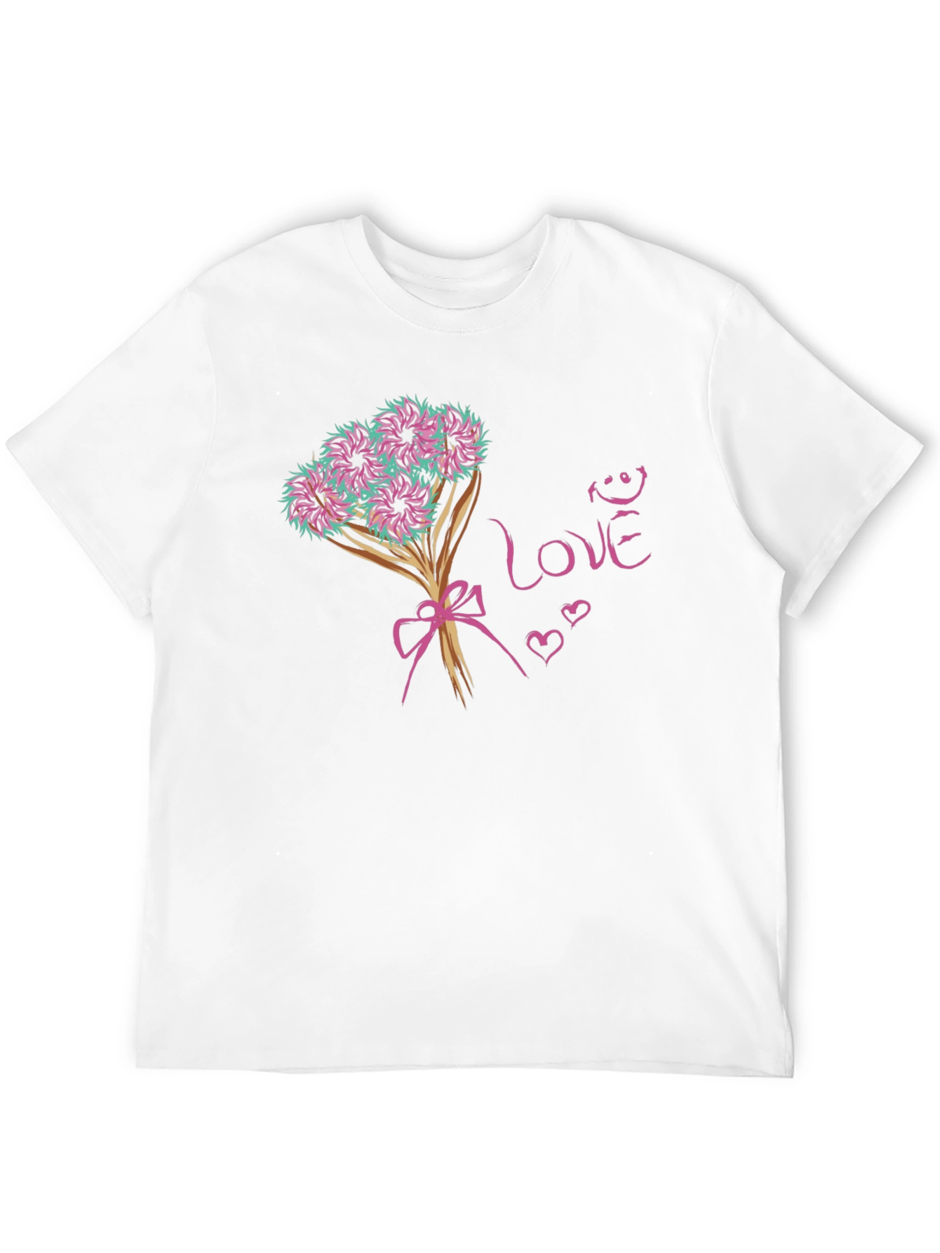Love Bouquet Graphic Tee - Trendy Black T-Shirt