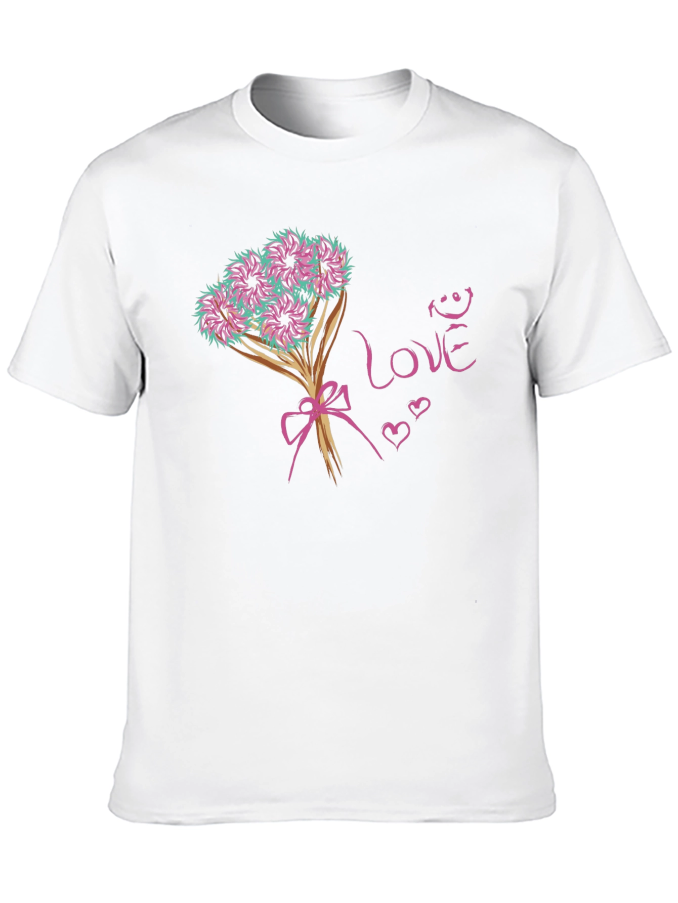 Love Bouquet Graphic Tee - Trendy Black T-Shirt