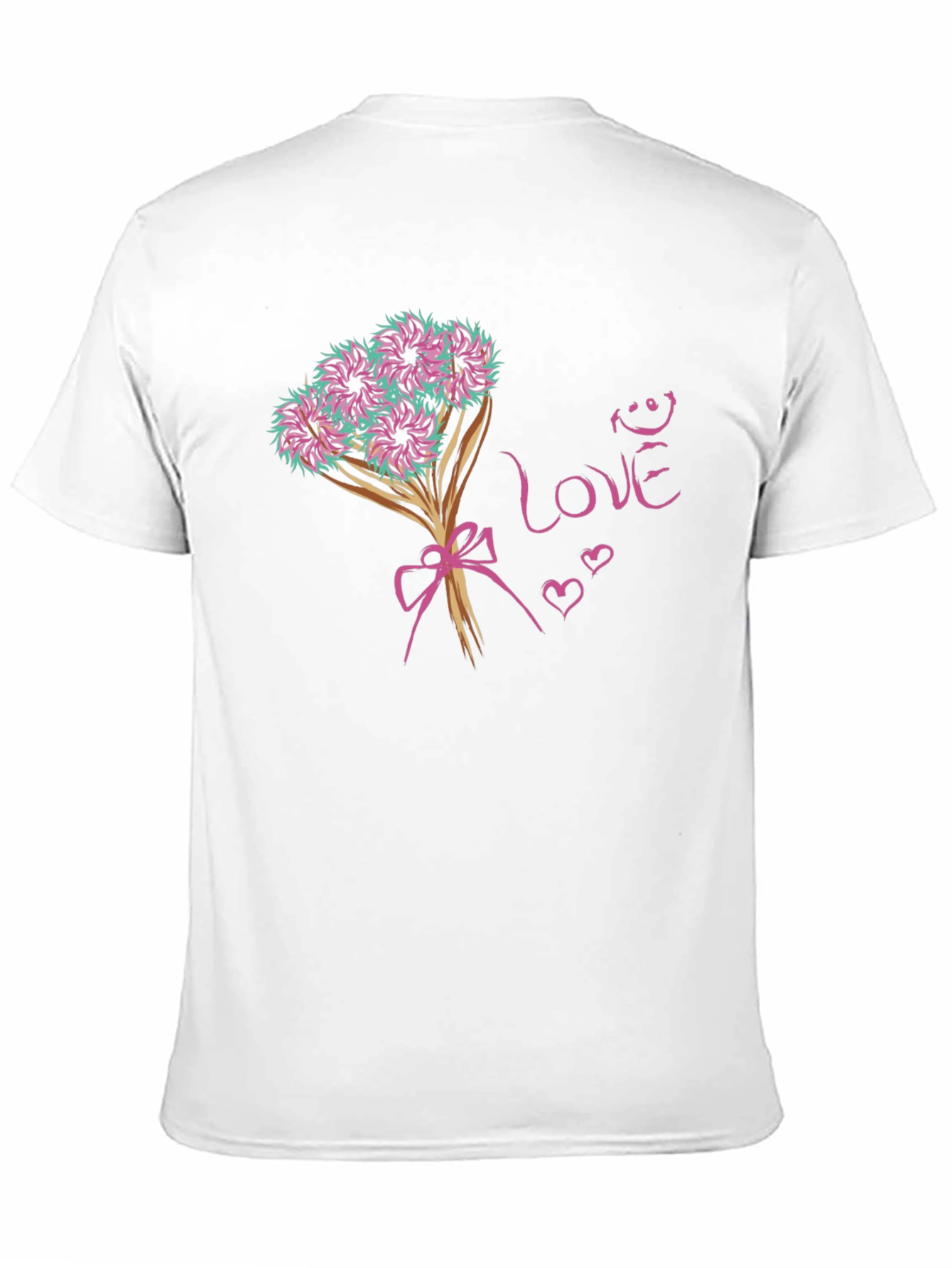 Love Bouquet Graphic Tee - Trendy Black T-Shirt