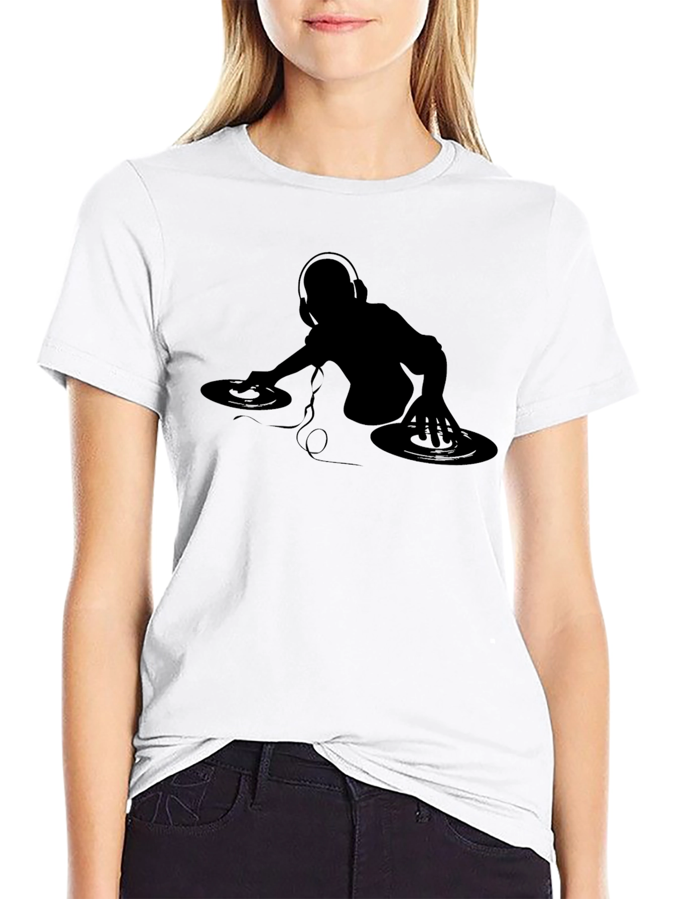 DJ Graphic T-Shirt - Black Cotton Tee