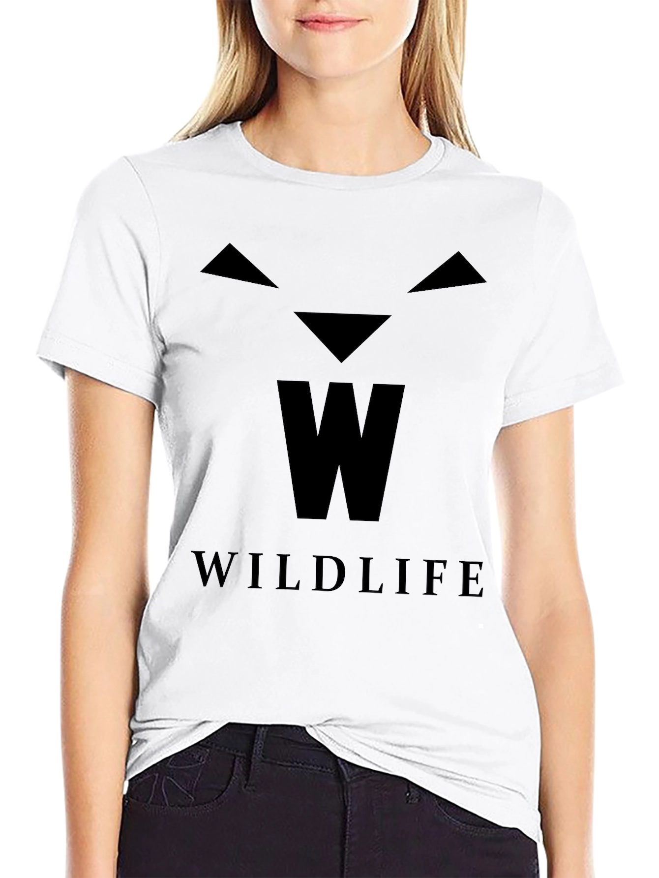 Wildlife Graphic Print Black T-Shirt