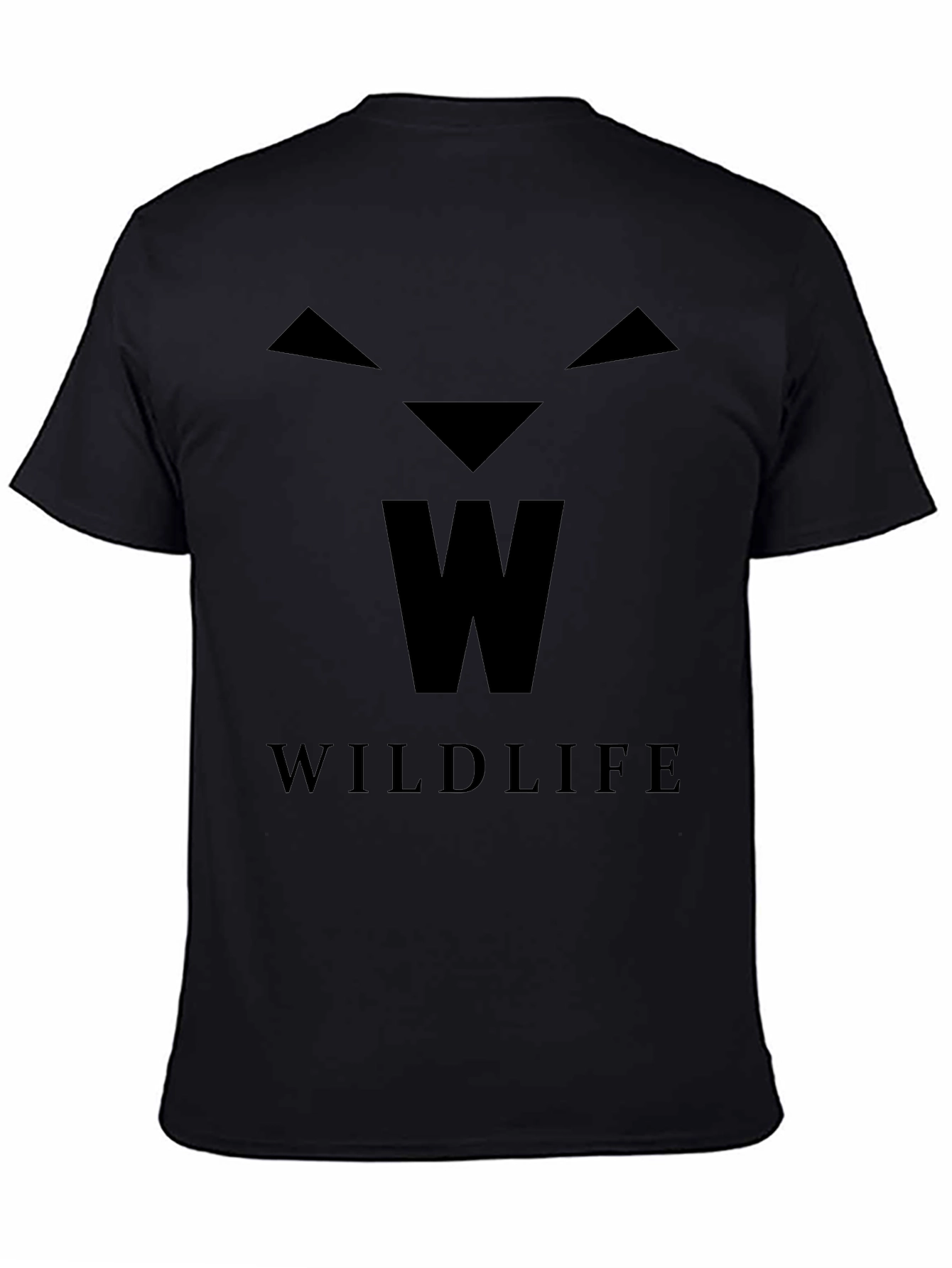 Wildlife Graphic Print Black T-Shirt