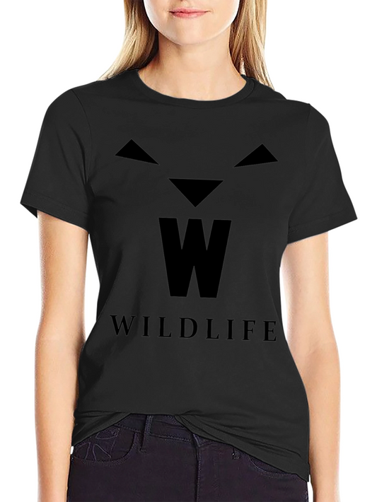 Wildlife Graphic Print Black T-Shirt