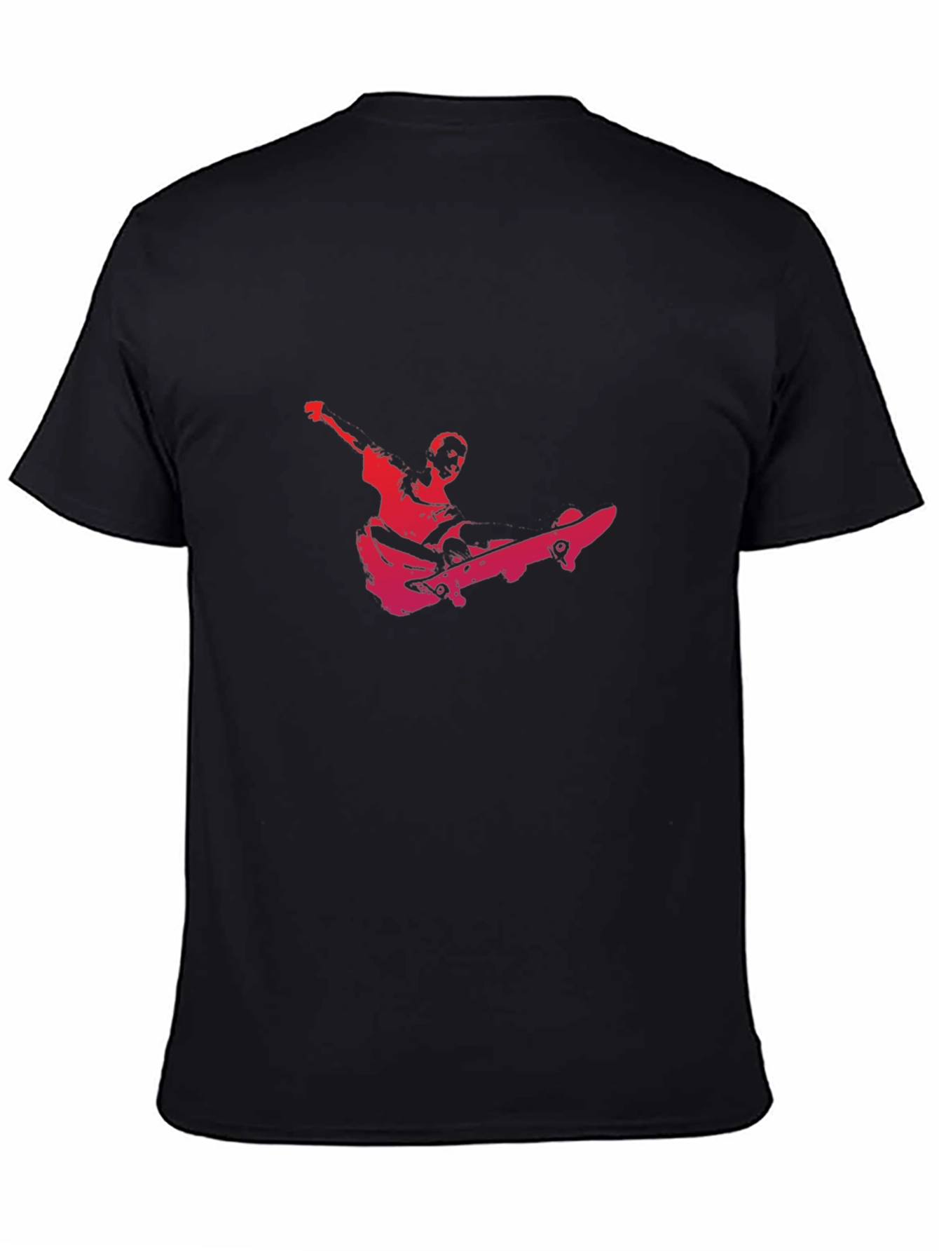 Skateboarder Graphic Black T-Shirt
