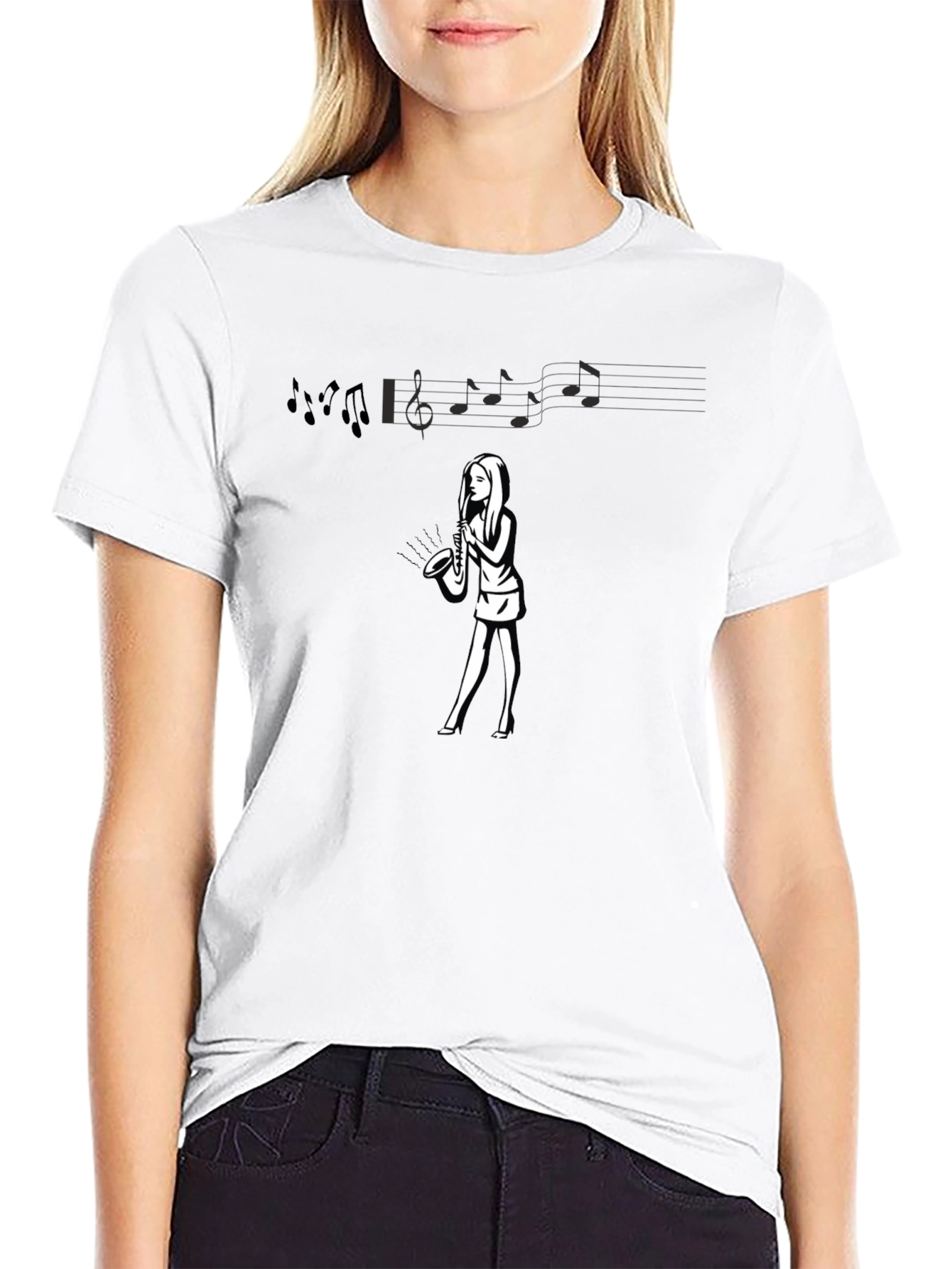 Saxophone Player Graphic T-Shirt