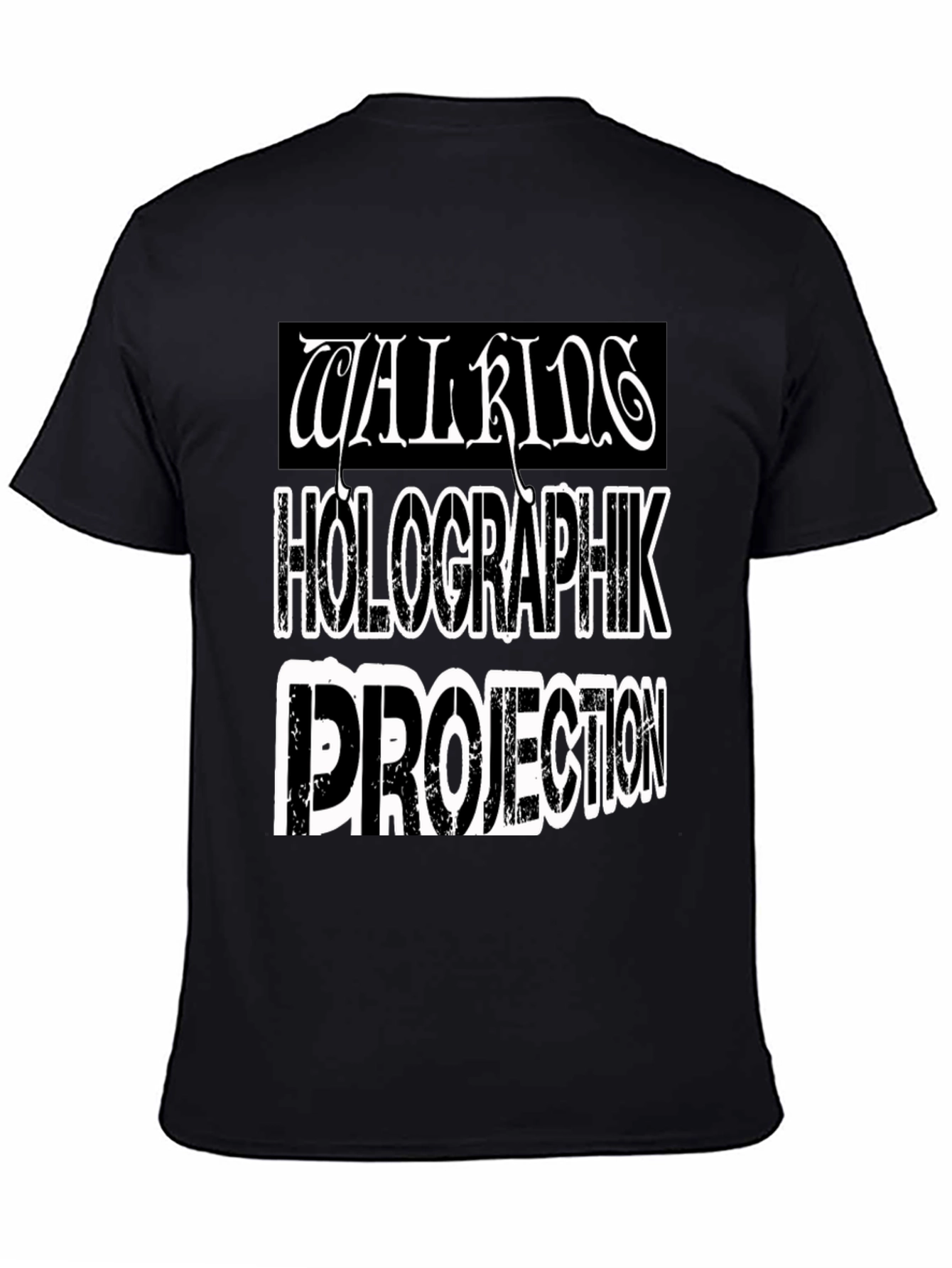 Walking Holographik Projection Black T-Shirt