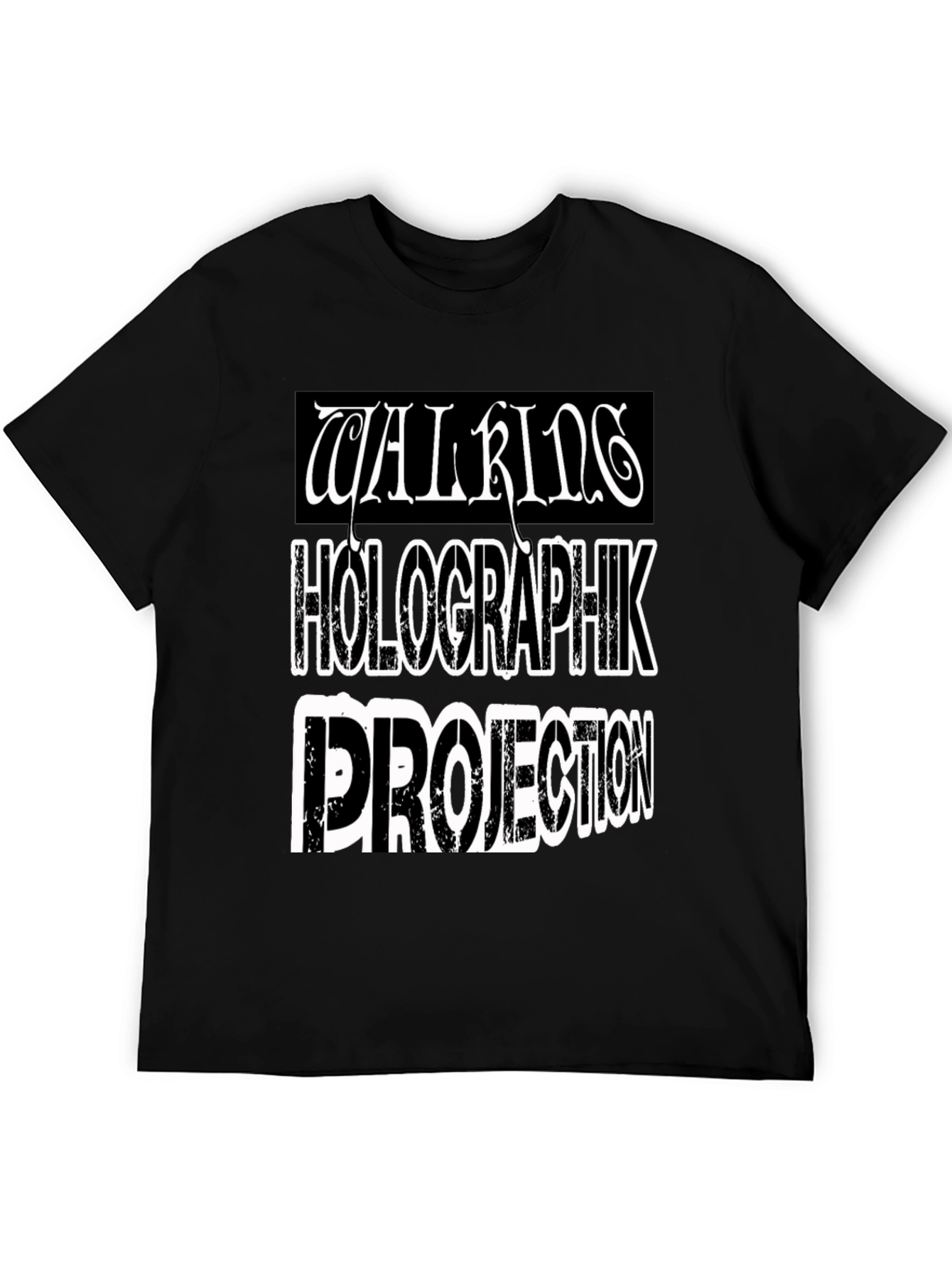 Walking Holographik Projection Black T-Shirt