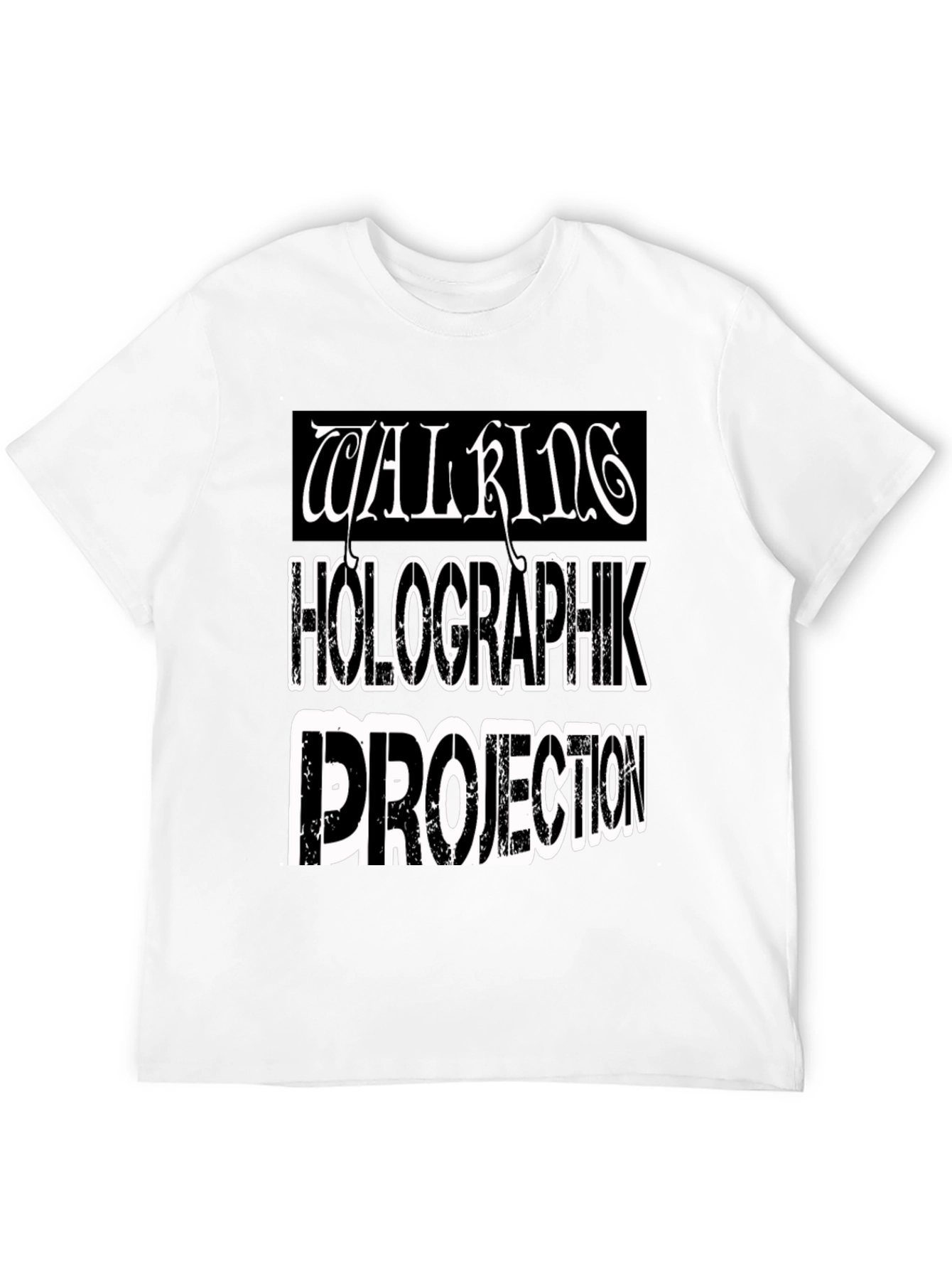 Walking Holographik Projection Black T-Shirt