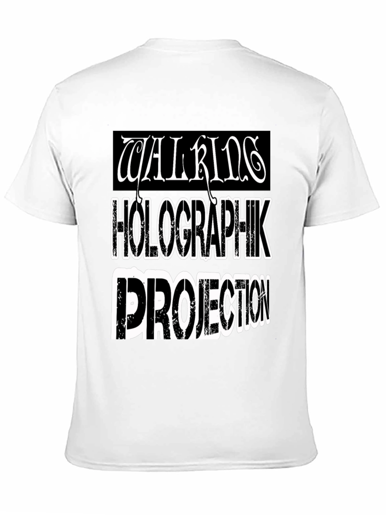 Walking Holographik Projection Black T-Shirt