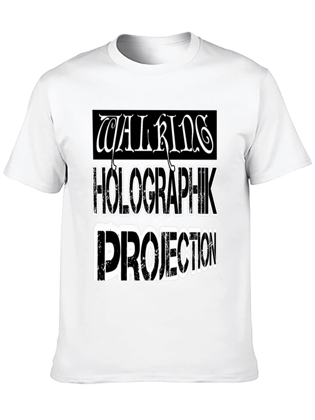 Walking Holographik Projection Black T-Shirt