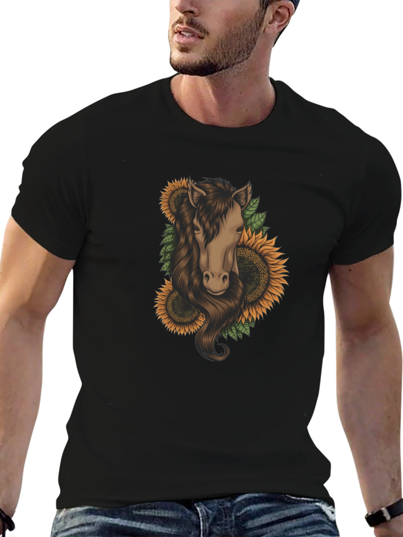 Horse & Sunflower Graphic Tee