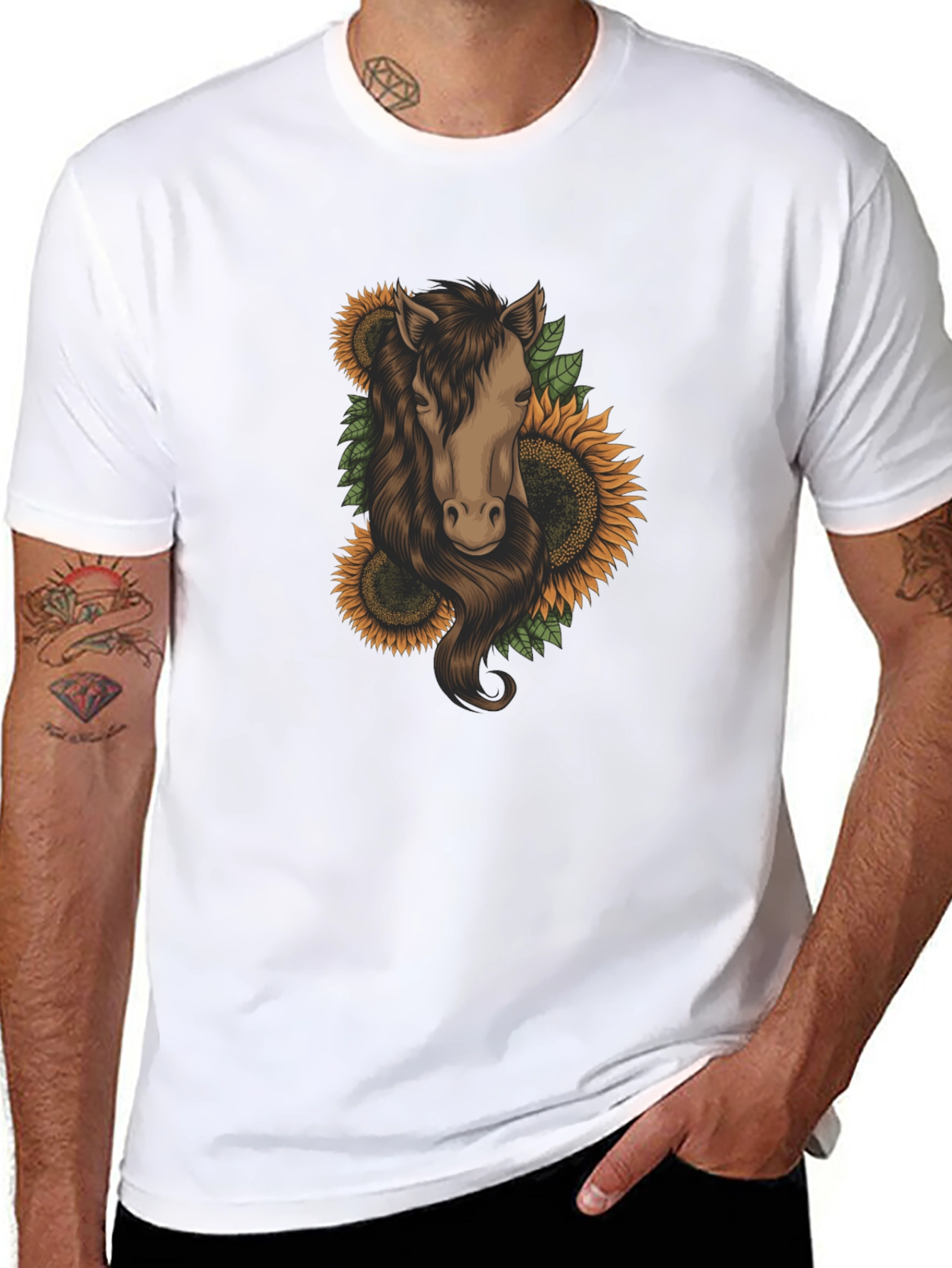 Horse & Sunflower Graphic Tee
