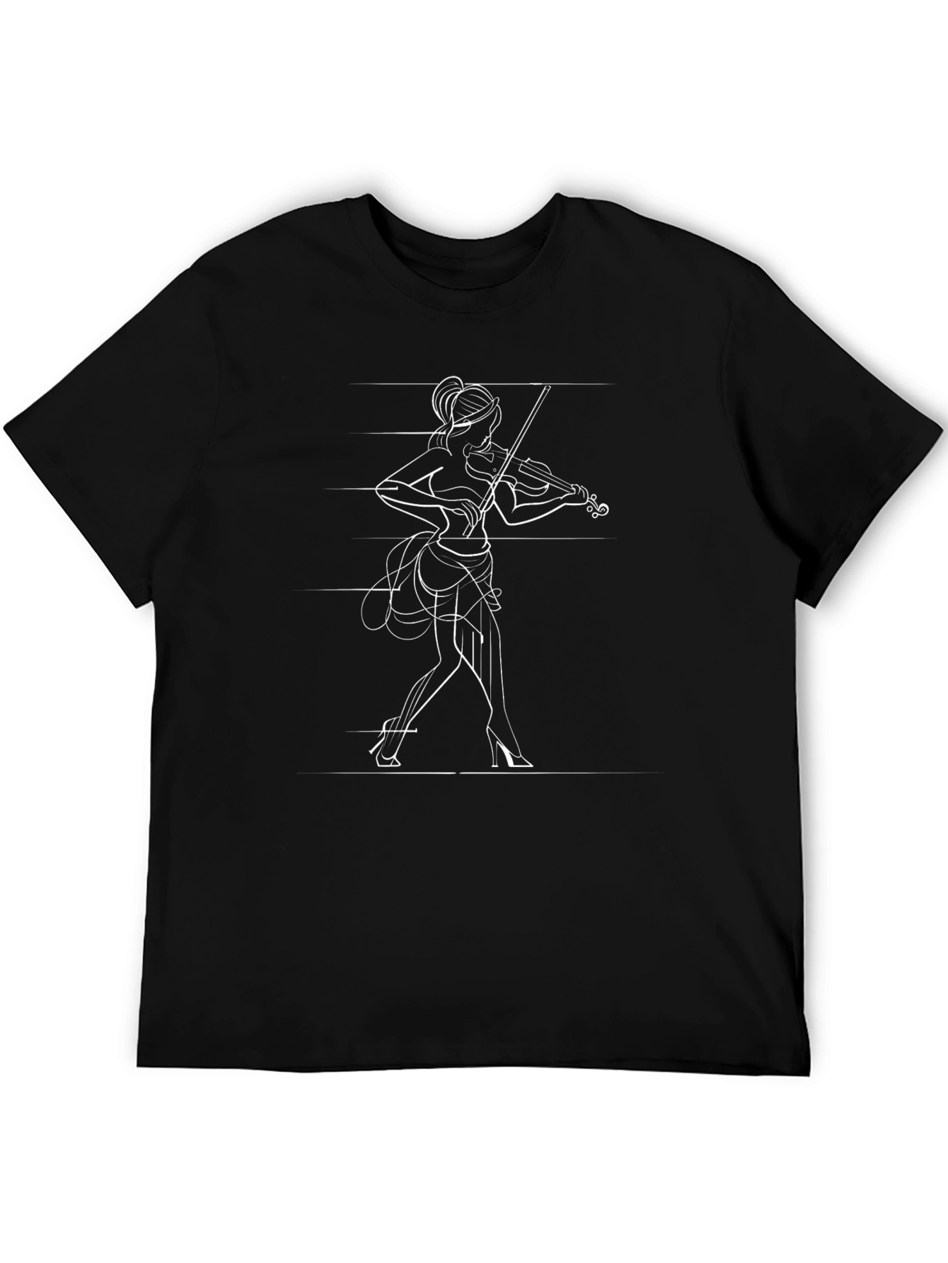 Violinist Graphic Tee - Black T-Shirt