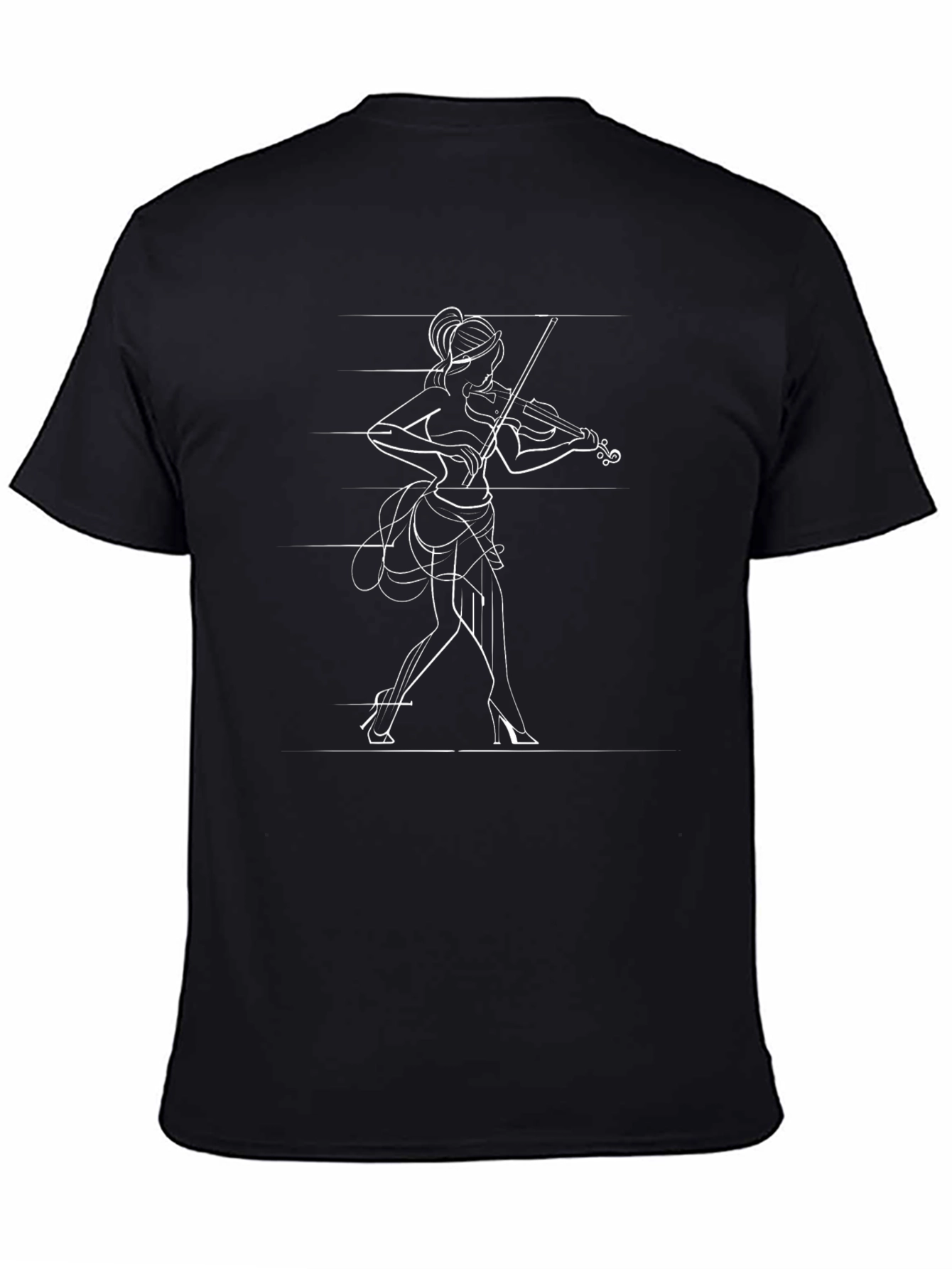 Violinist Graphic Tee - Black T-Shirt