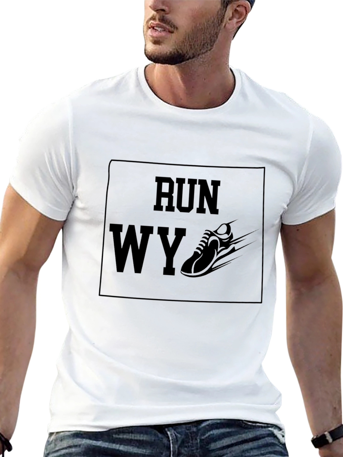 Run WY Graphic Tee - Wyoming Running Shirt