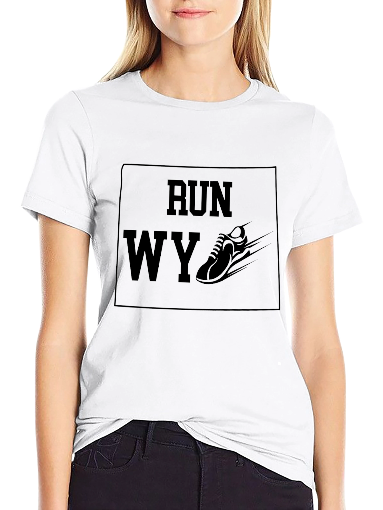 Run WY Graphic Tee - Wyoming Running Shirt