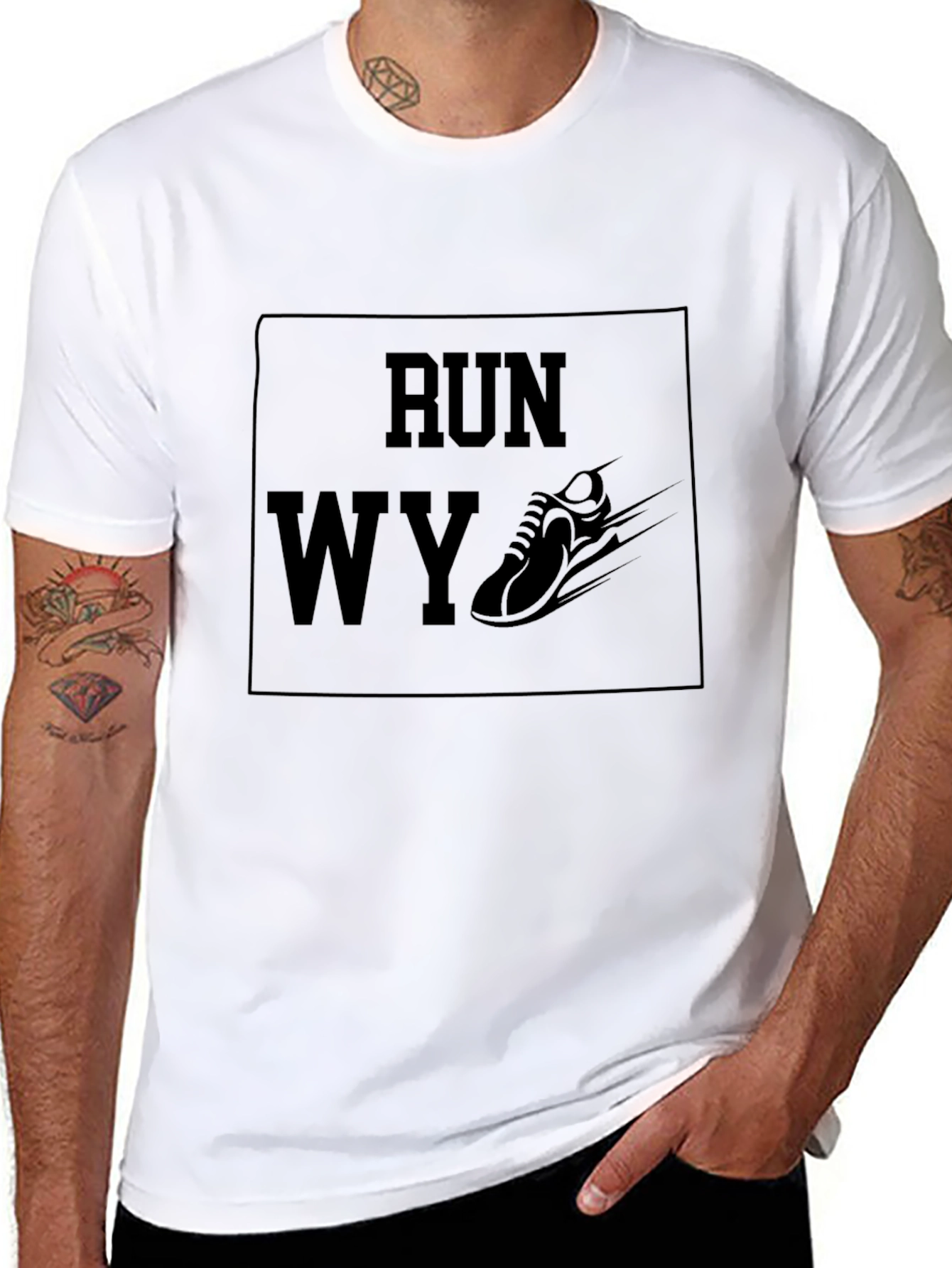 Run WY Graphic Tee - Wyoming Running Shirt