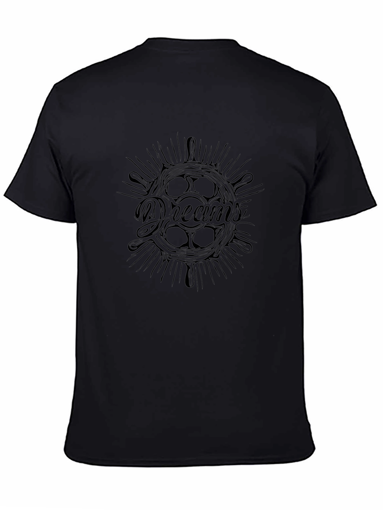 Dreams Graphic Print Black T-Shirt