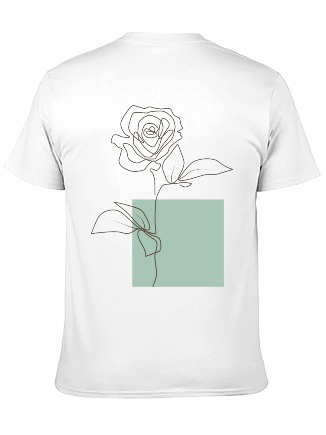 Minimalist Rose Line Art Graphic Tee