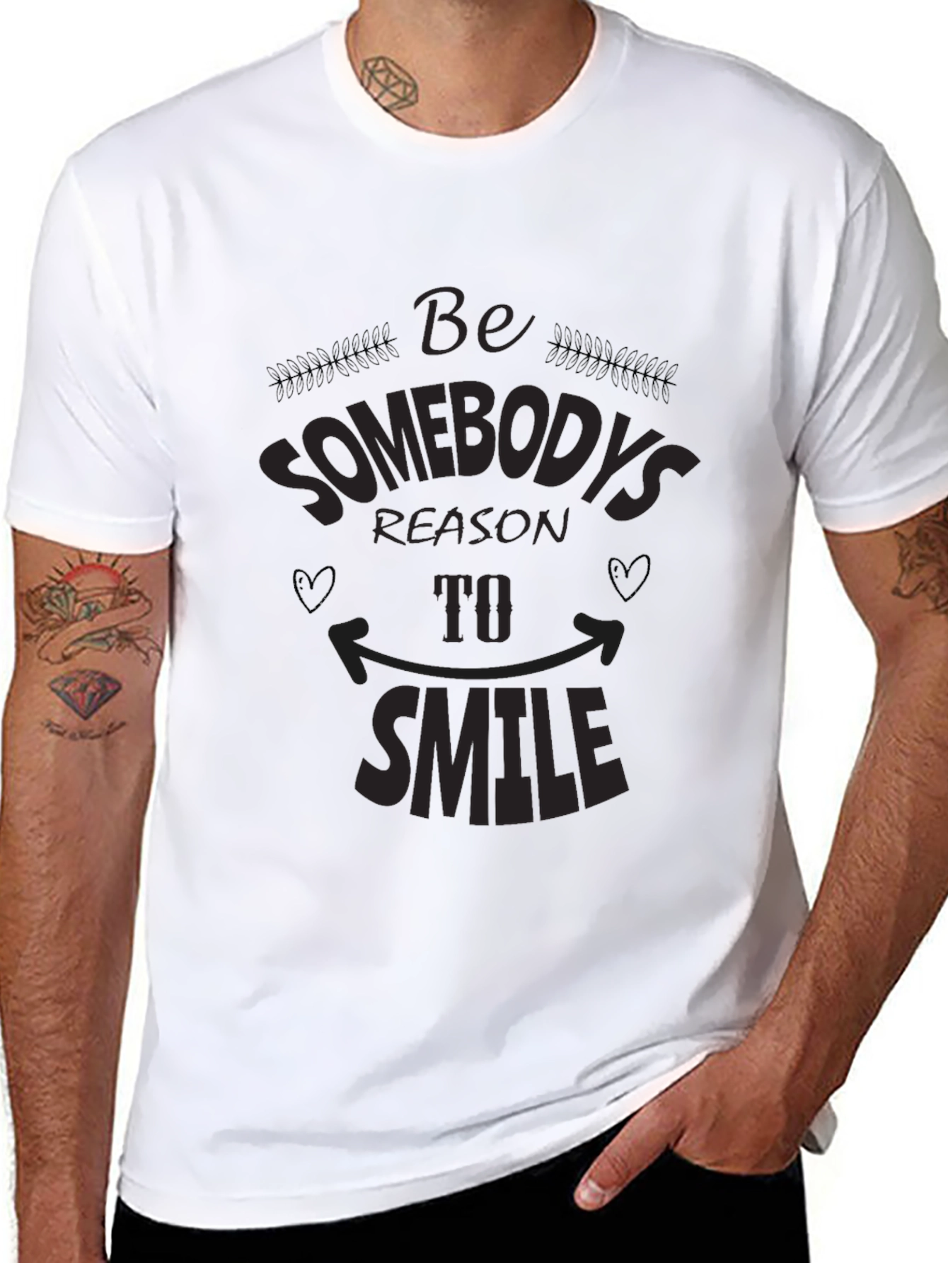 Be Somebodys Reason to Smile Graphic Tee - Black