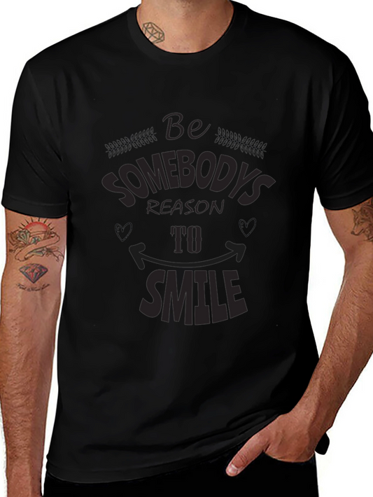 Be Somebodys Reason to Smile Graphic Tee - Black