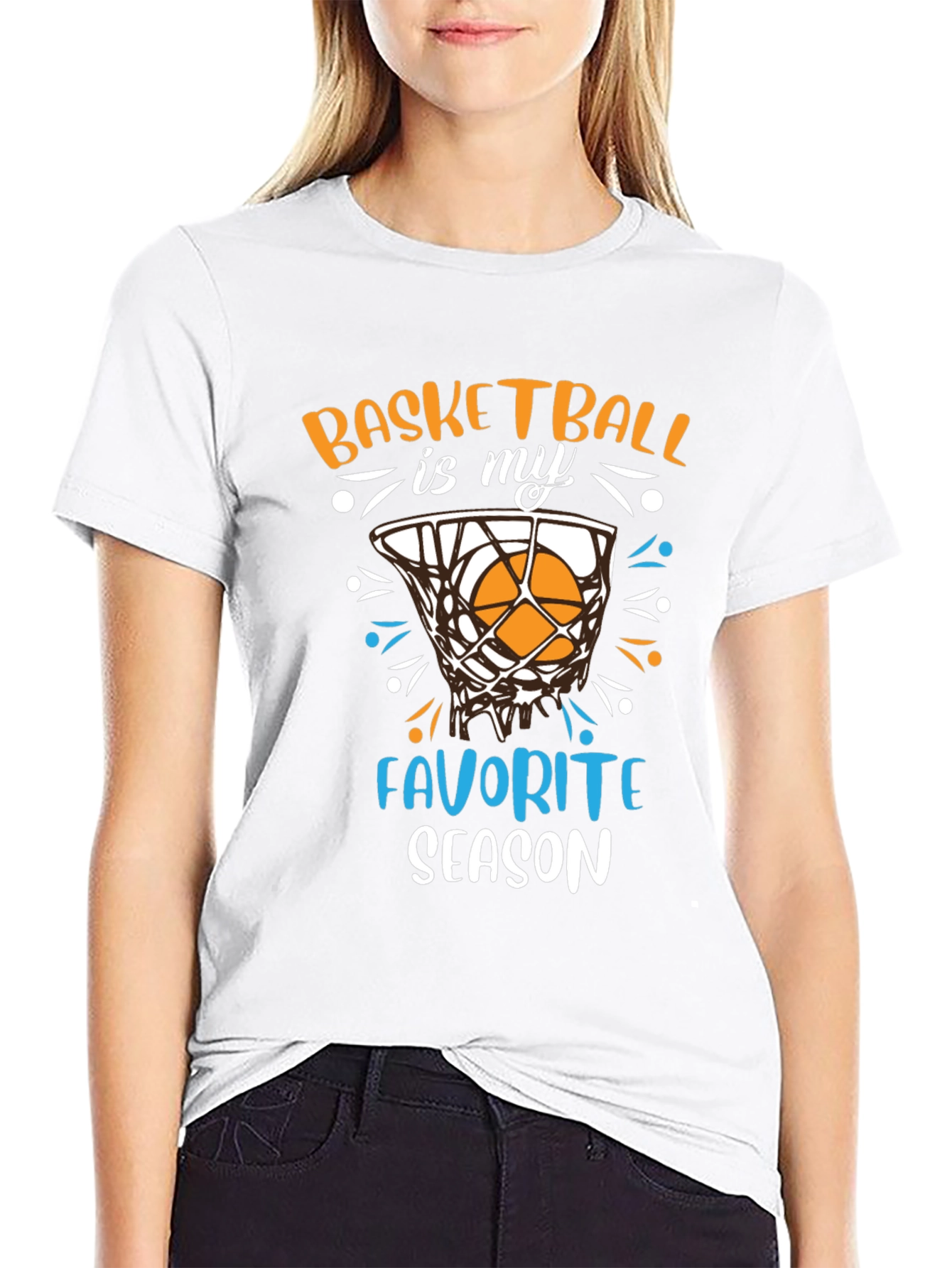Basketball is My Favorite Season Black T-Shirt
