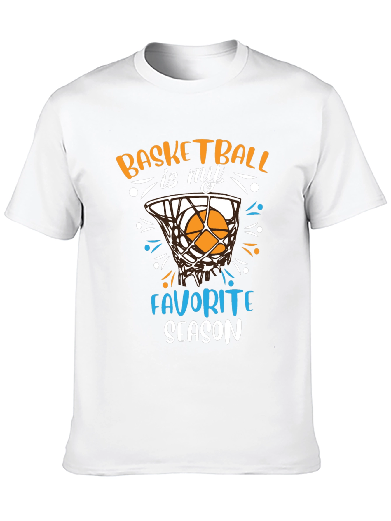 Basketball is My Favorite Season Black T-Shirt