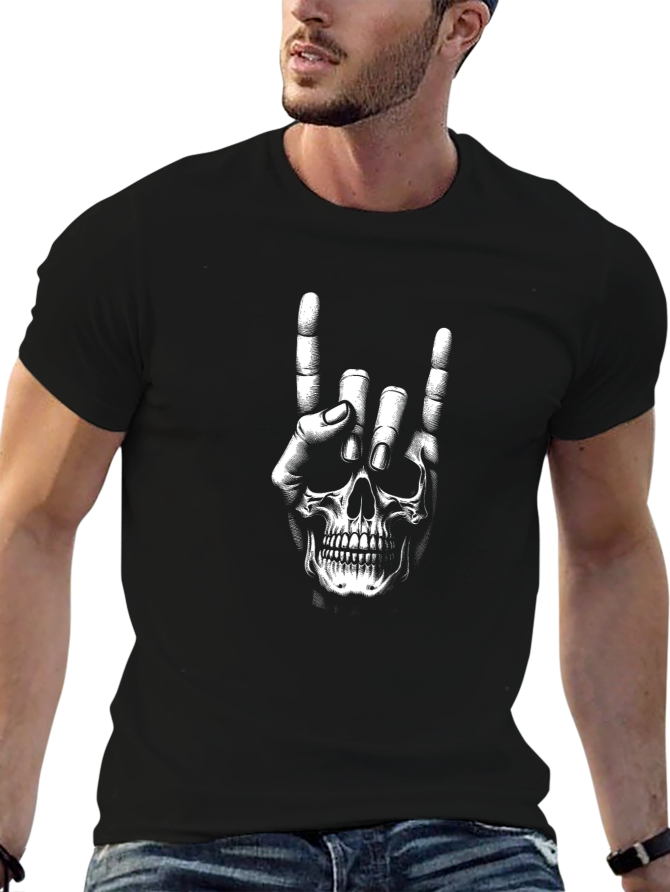 Rock On Skull Graphic Tee