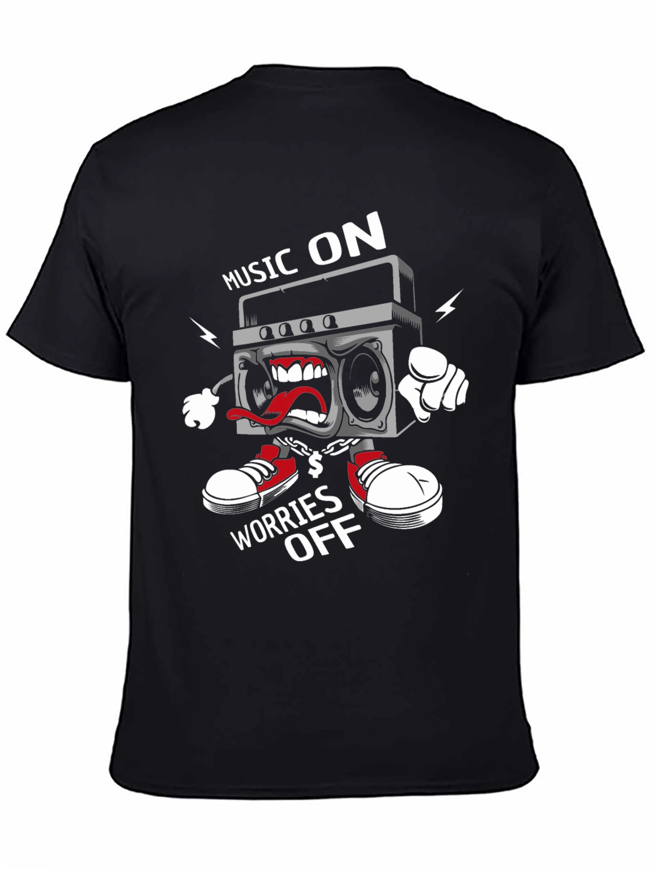 Music On Worries Off Graphic Tee