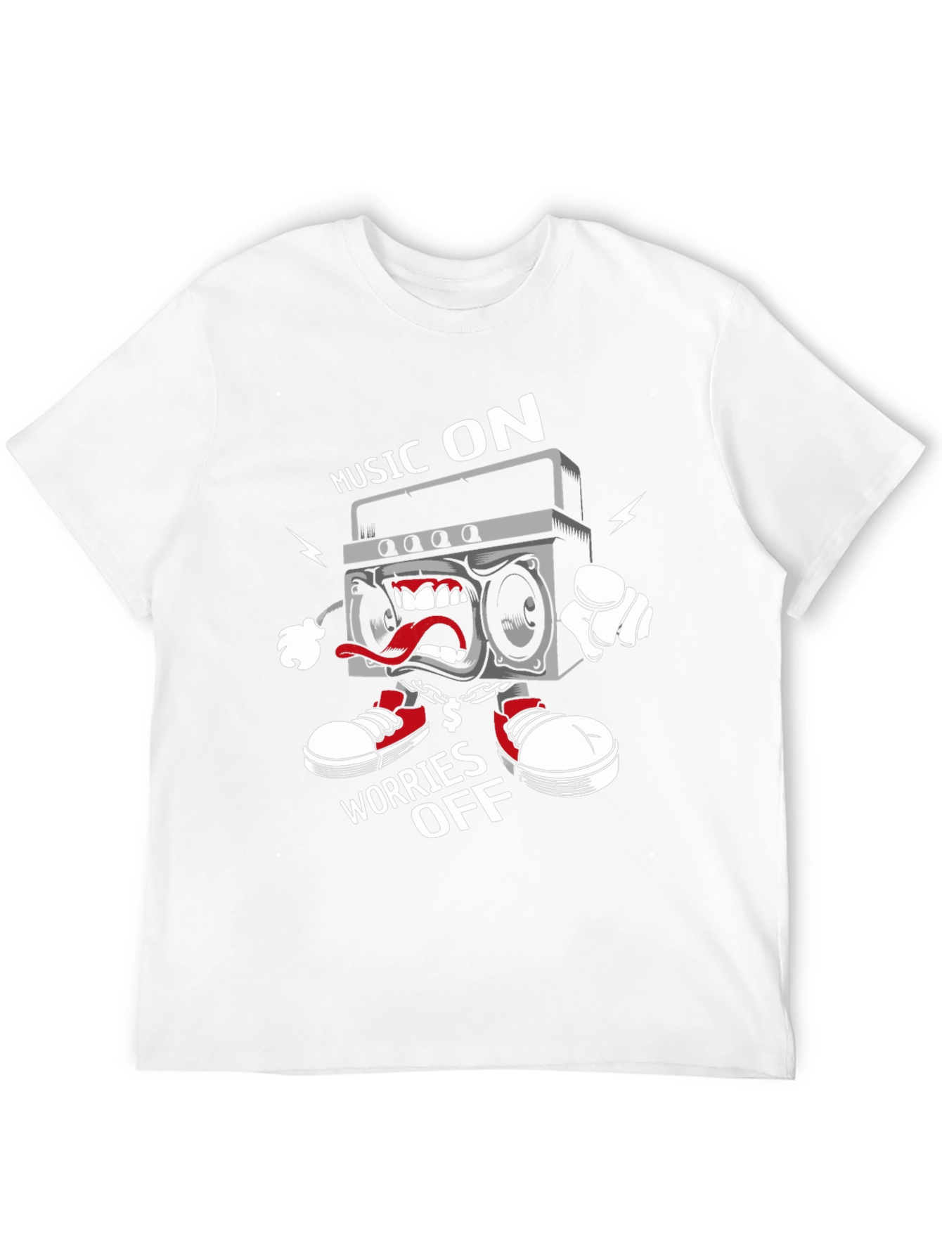Music On Worries Off Graphic Tee
