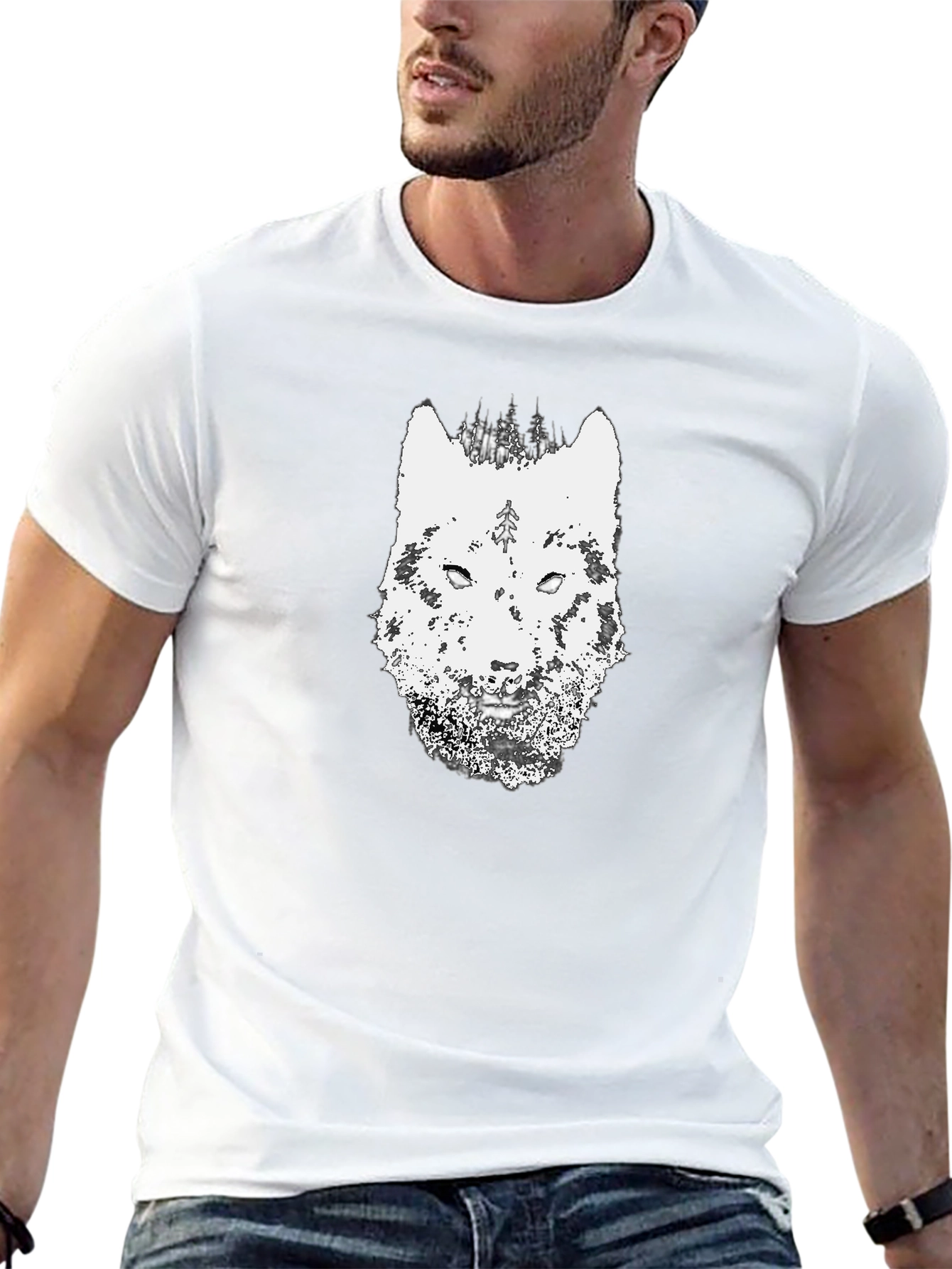 Wolf Graphic Black T-Shirt