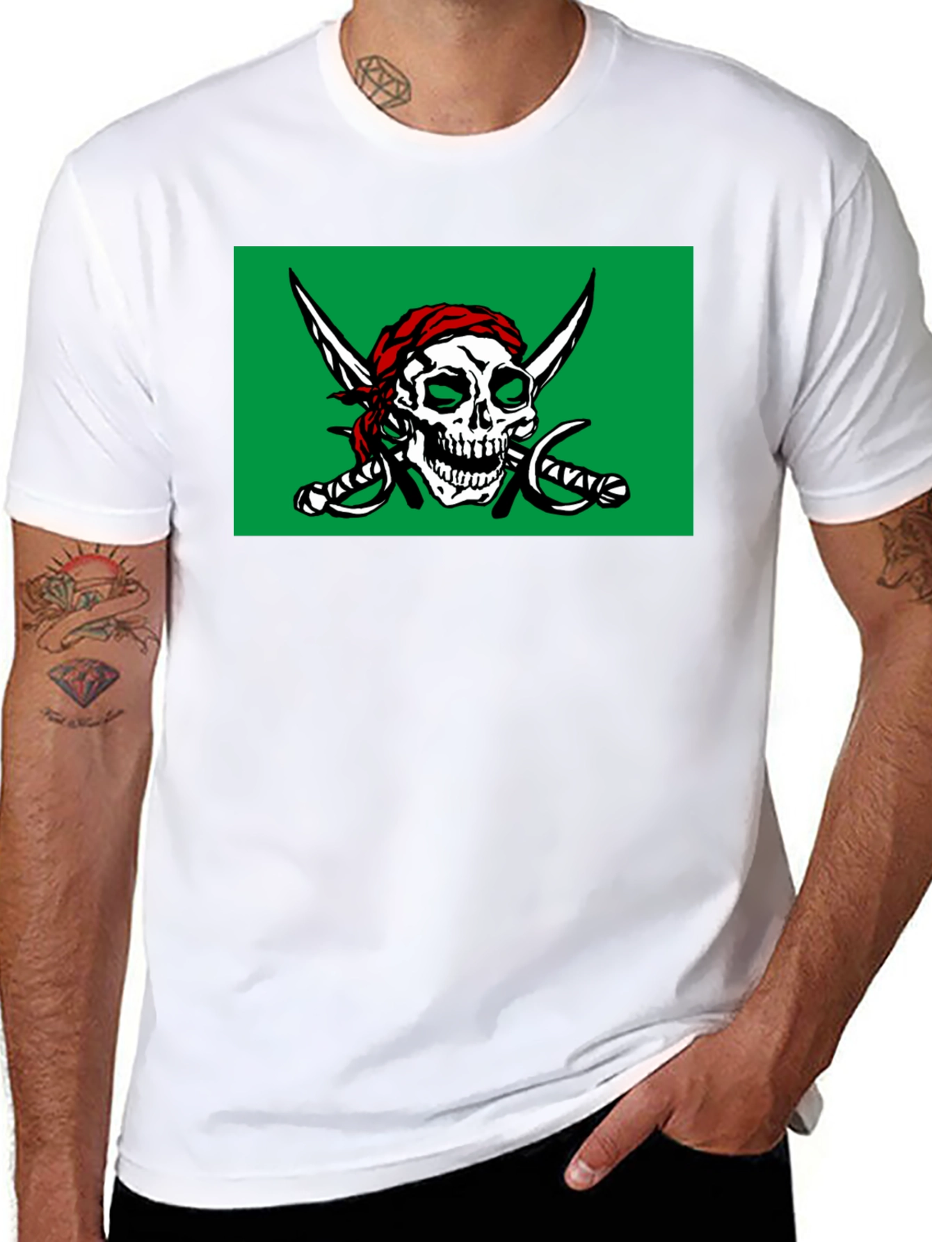 Pirate Skull T-Shirt - Jolly Roger Design