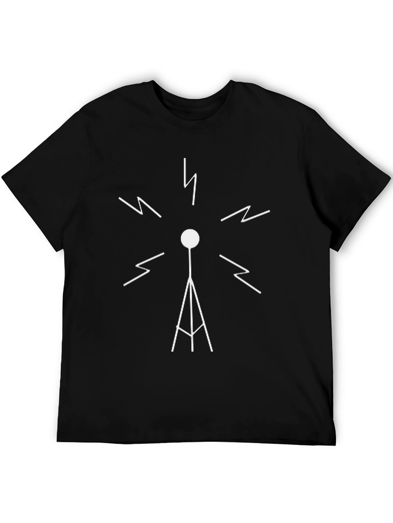 Radio Tower Graphic Tee - Mens Black T-Shirt