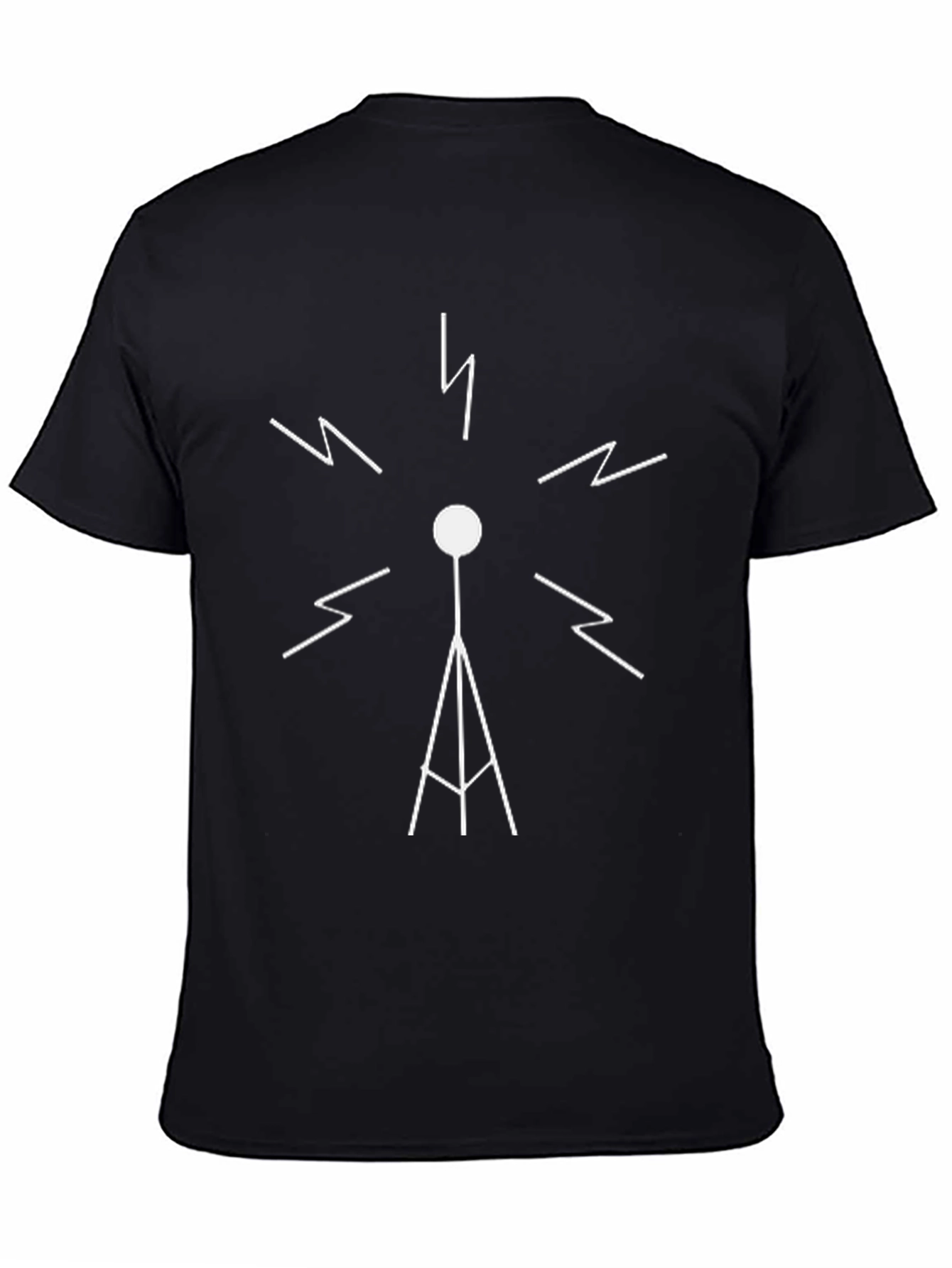 Radio Tower Graphic Tee - Mens Black T-Shirt