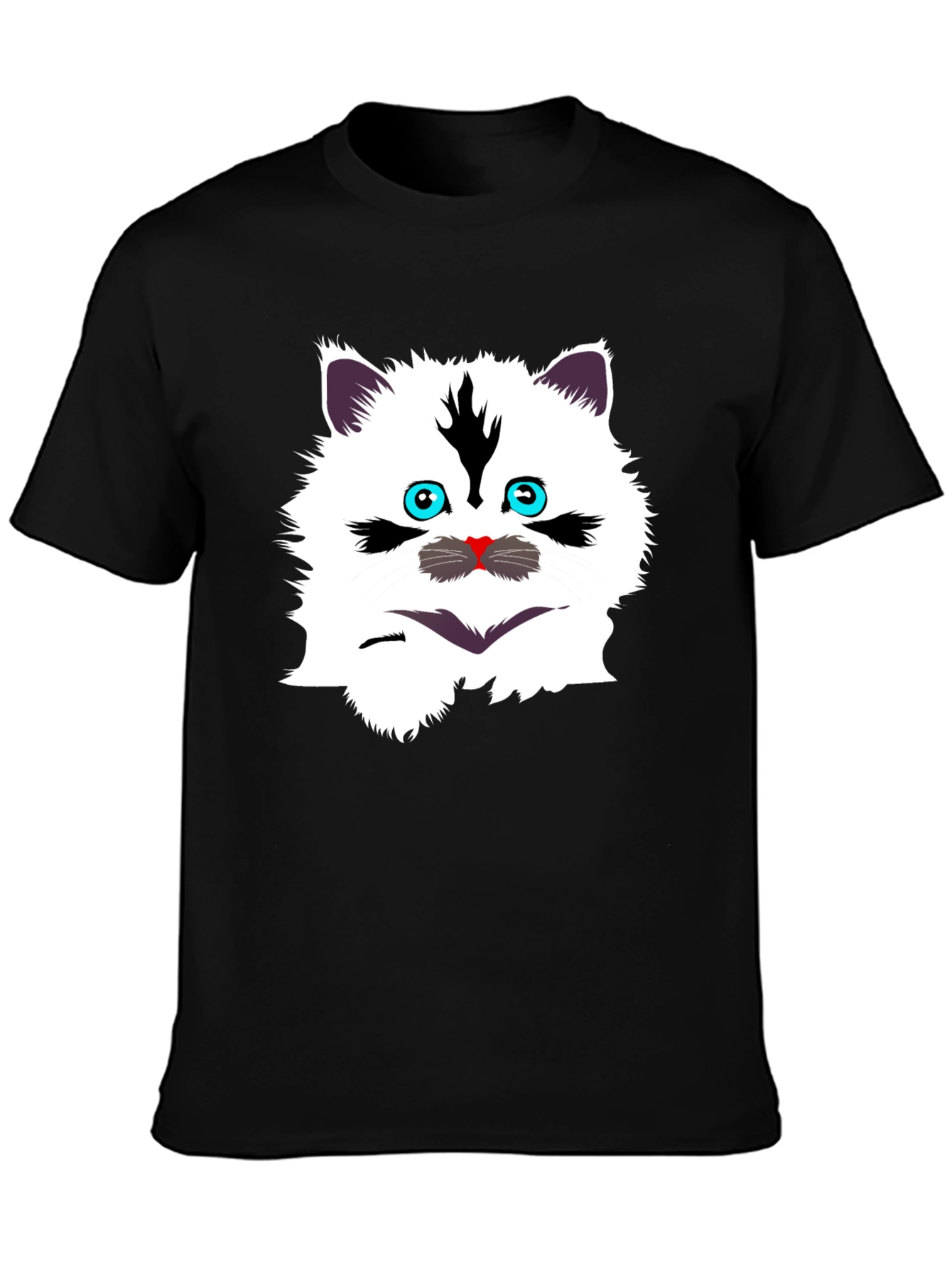 Funny Cat Graphic Tee - Black T-Shirt