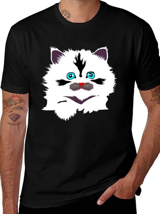 Funny Cat Graphic Tee - Black T-Shirt