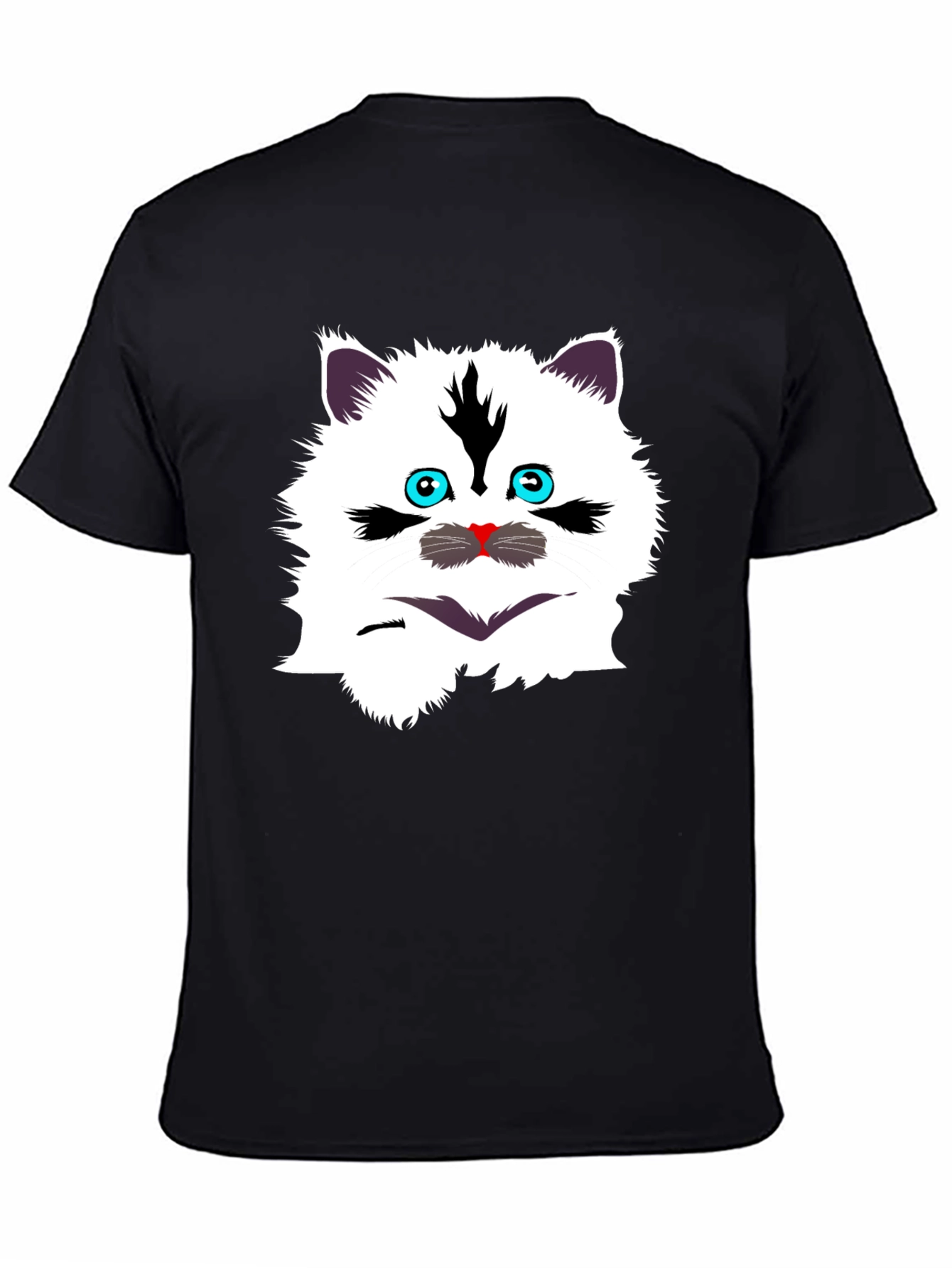 Funny Cat Graphic Tee - Black T-Shirt