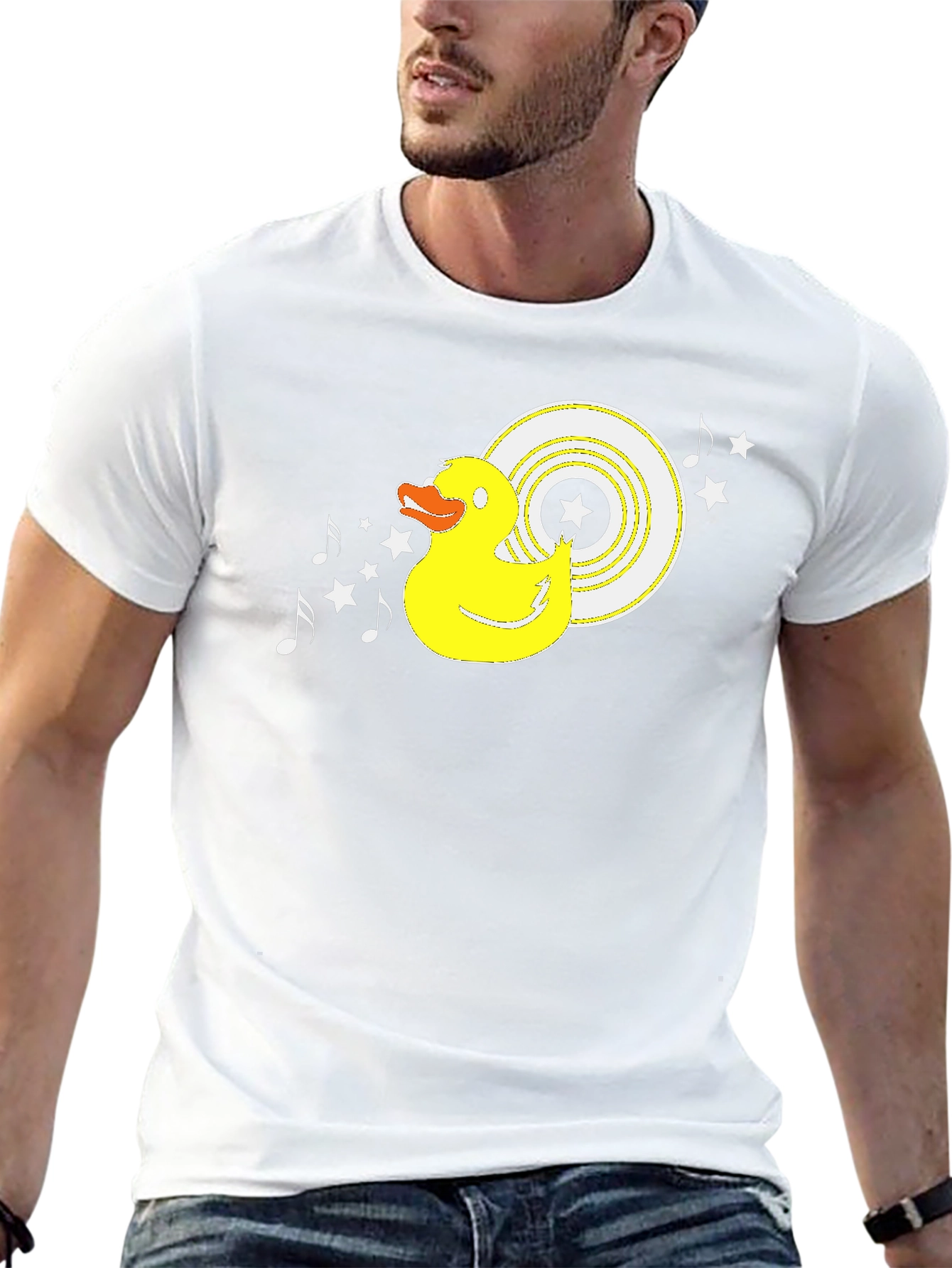 Duck DJ Black T-Shirt - Music Lover Tee