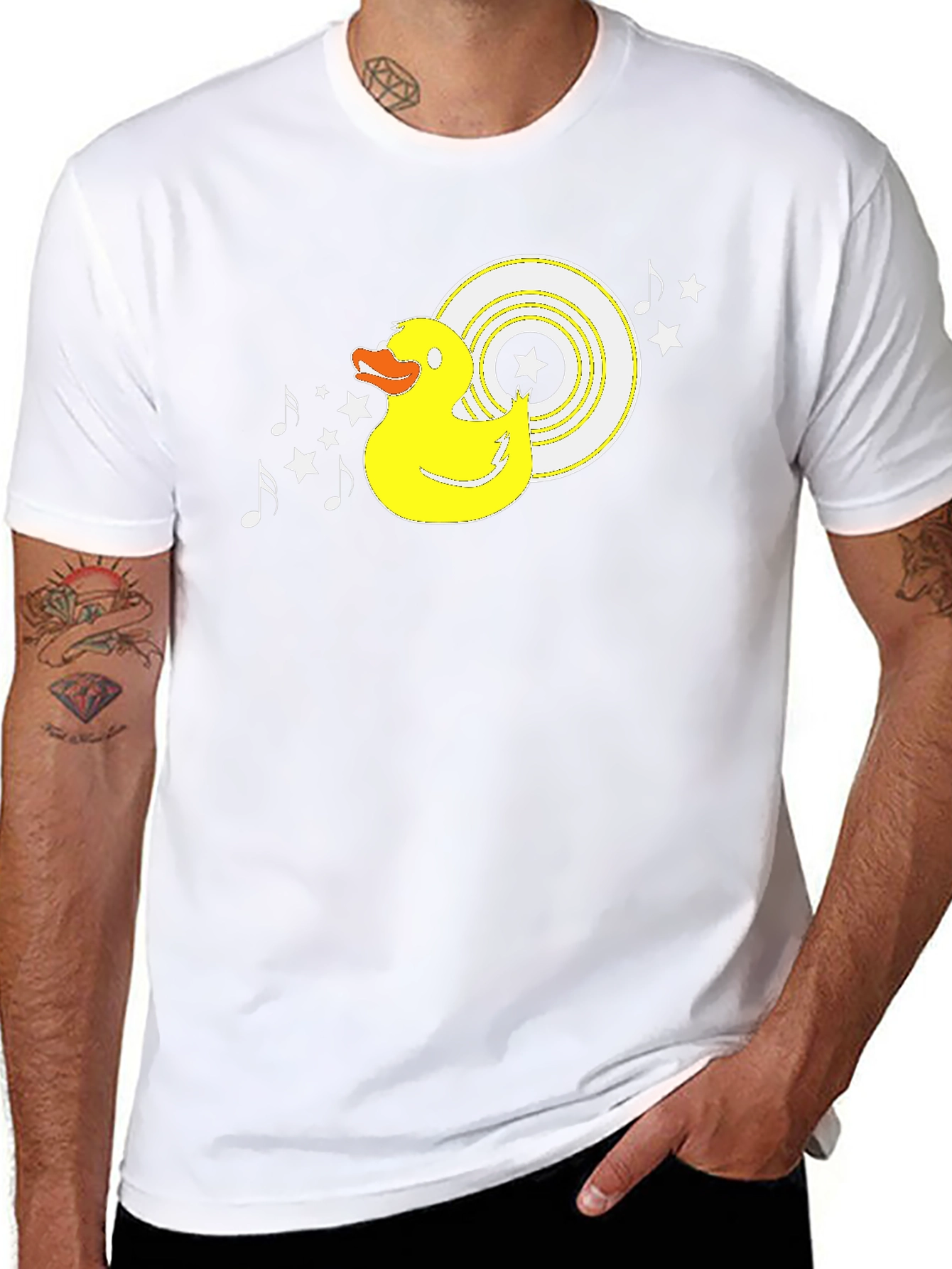 Duck DJ Black T-Shirt - Music Lover Tee