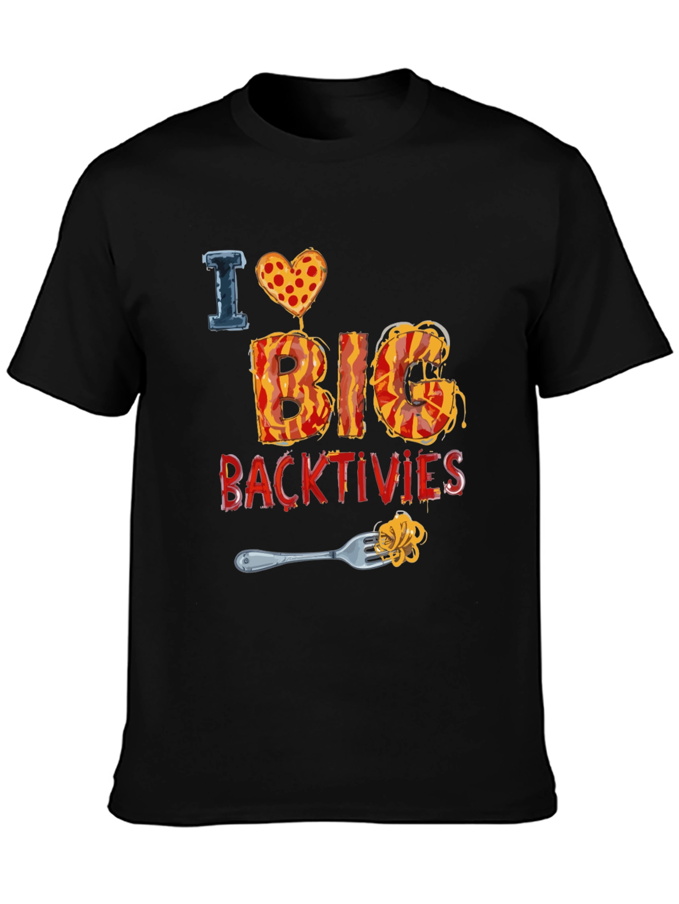 I Love Big Backtivities Funny Food T-Shirt