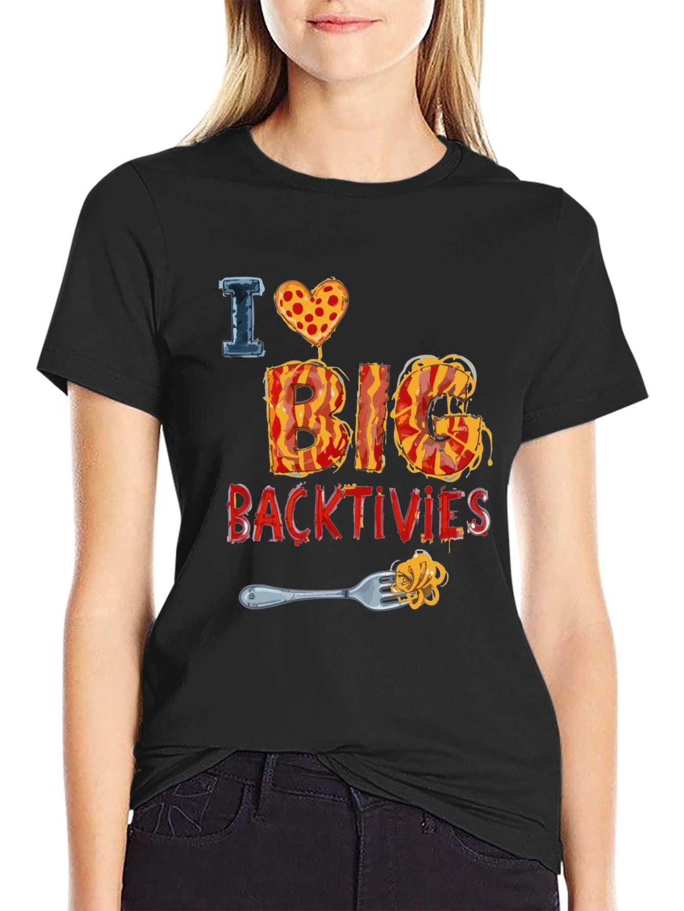 I Love Big Backtivities Funny Food T-Shirt
